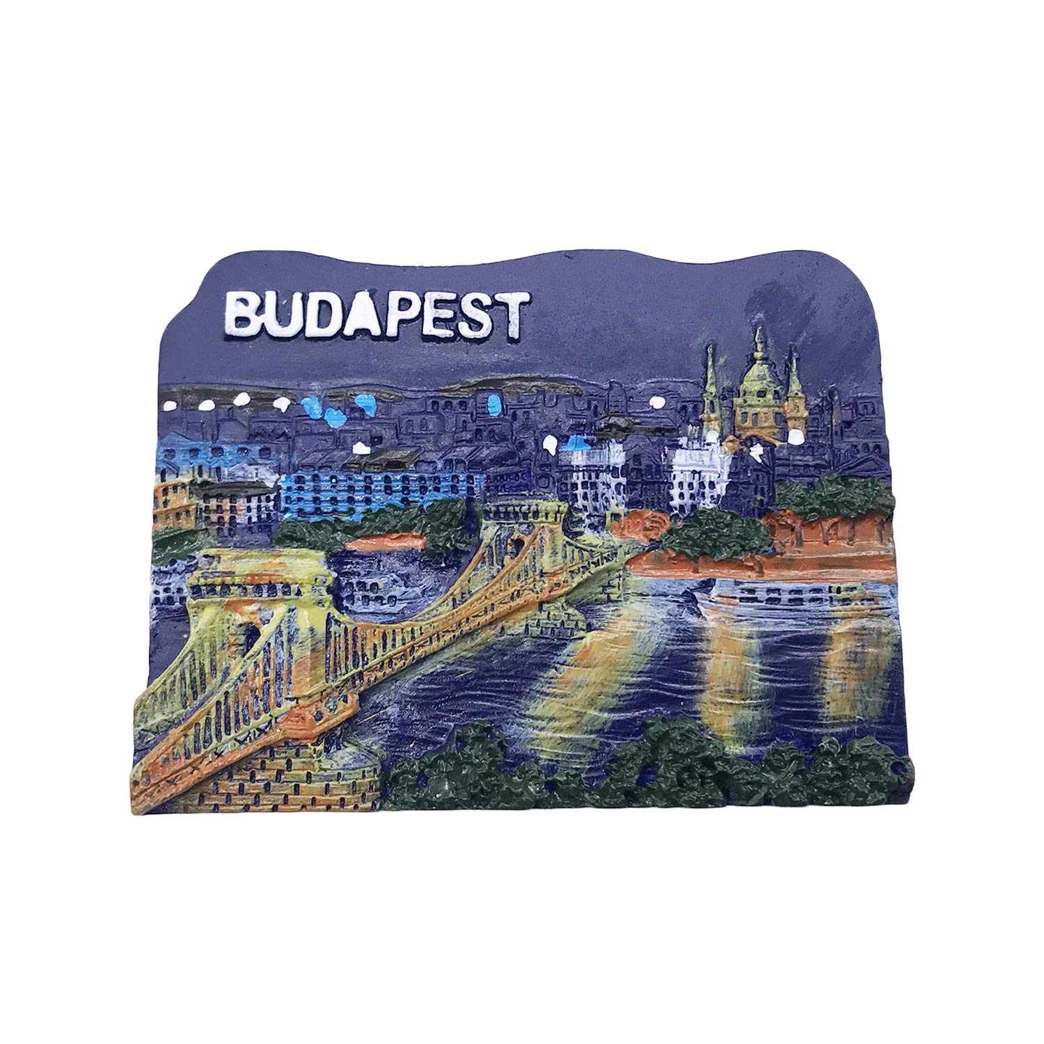 3D Budapest Hungary Refrigerator Magnet Tourist Travel Souvenirs Handmade Resin Craft Magnetic Stickers Home Kitchen Decoration Fridge Magnet