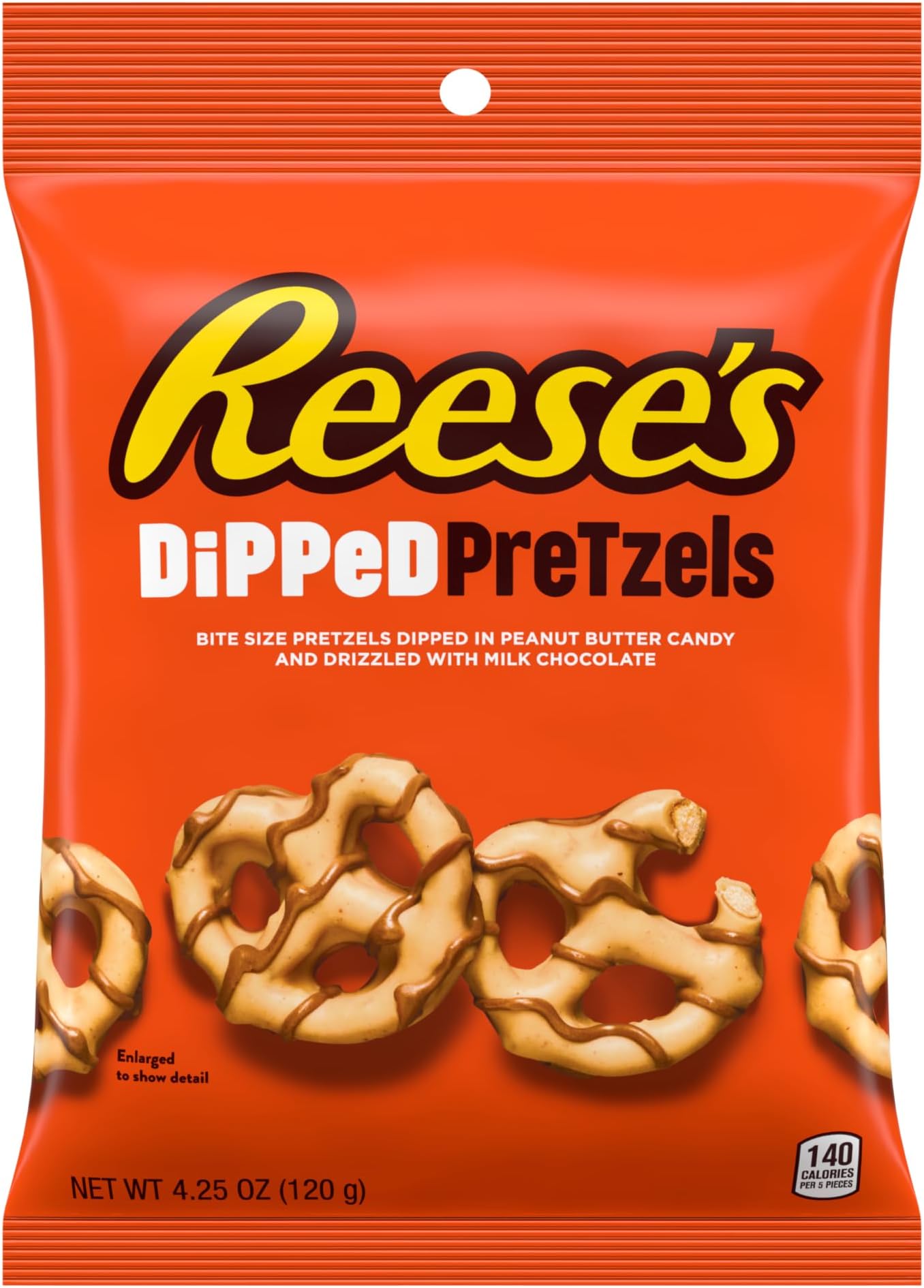 Reeses Dipped Pretzels 4.25 Ounces.