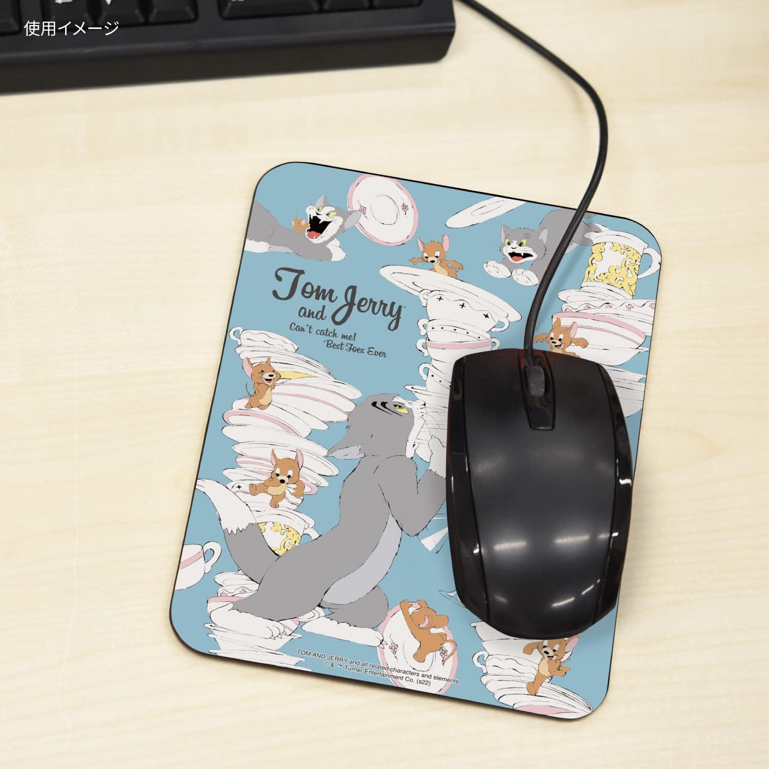 Gourmandise Tom and Jerry Mouse Pad, Blue TMJ-168A