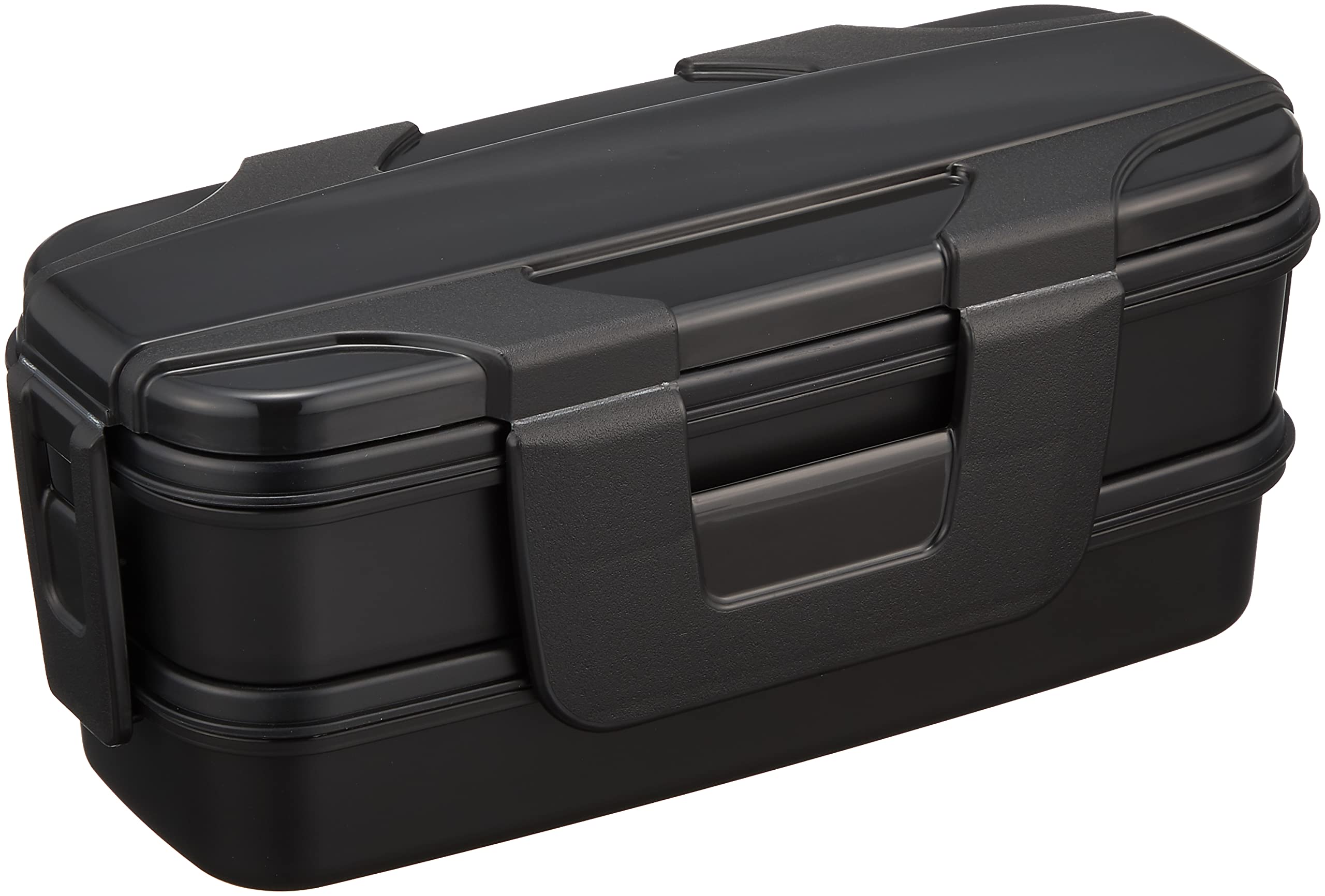 OSK BLW-26H Men's 2-Tier Lunch Box, Lock Four, 16.9 fl oz (510 ml) + 15.3 fl oz (440 ml), 4 Lock / Partition Not Included, Easy to Clean, Silver Ion, Made in Japan, Dishwasher Safe