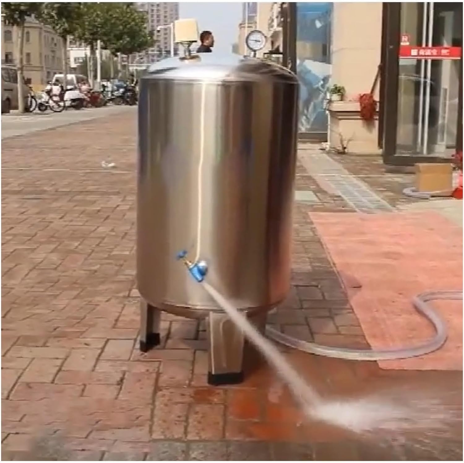 AviiSo Wasserkanister für Wassersystem/Brunnenpumpe, 60 100 160 200 250 300 L Automatischer turmloser Wasserlieferant, Komplettes Zubehör (Size : 60L/15.8Gal(60X40cm/23.6x15.7in))
