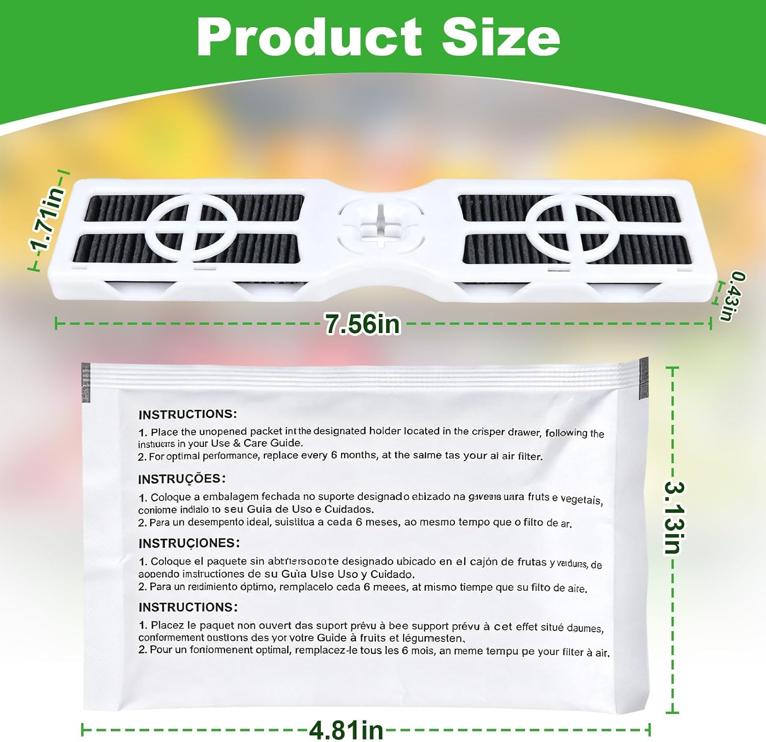 6Pcs RAF-2 Air Filter (FRGPAAF2) & 6Pcs PK-1 Produce Saver Refills image 2