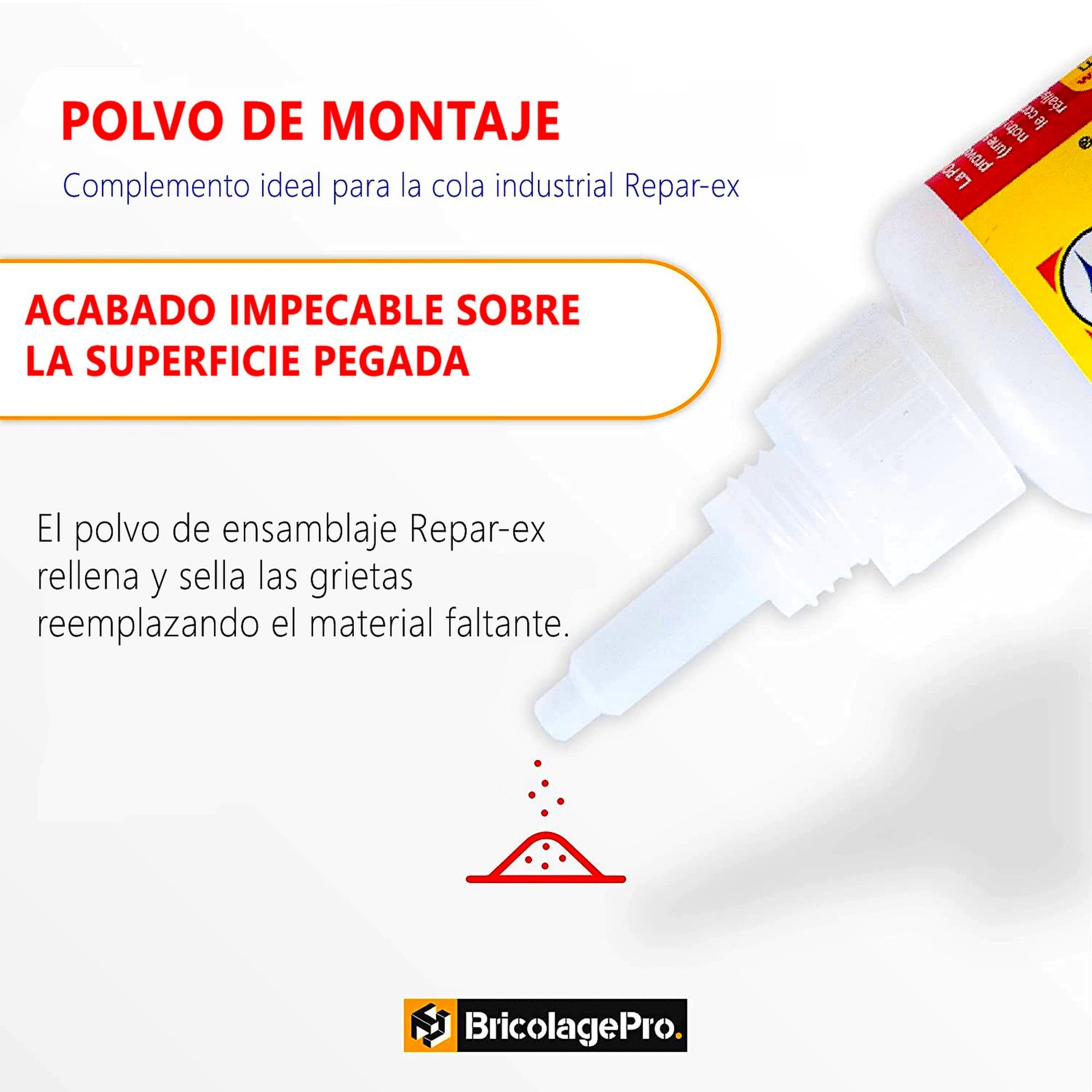 Repar-eX - Pegamento Industrial Súper Fuerte | Kit 3-en-1 con Polvo y Acelerador | Secado Rápido y Adherencia Máxima | Para Metal, Plástico, Vidrio, Madera y Cerámica | Bricolaje y Reparaciones