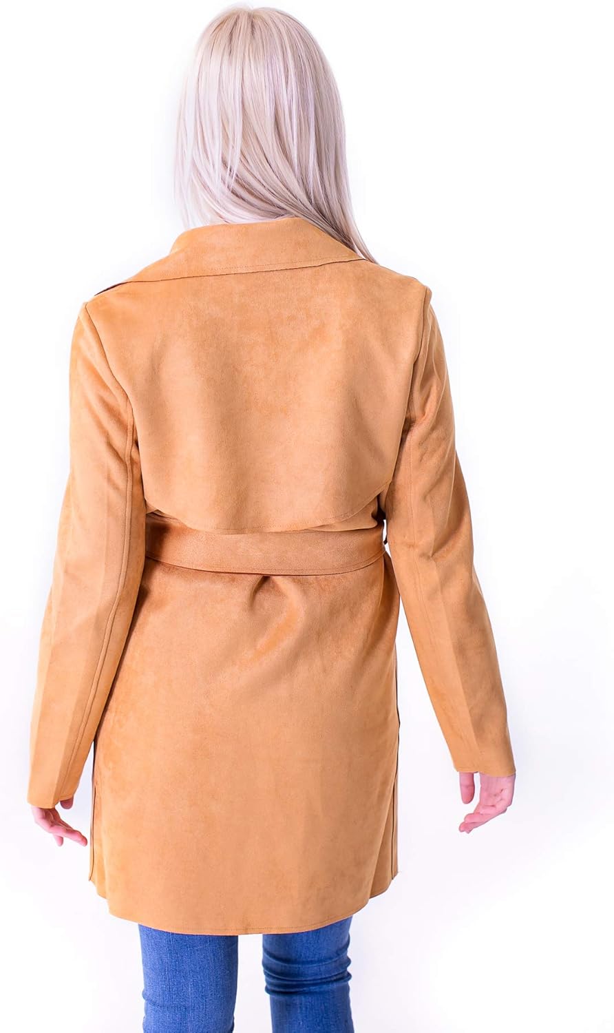 solitaire faux suede coat