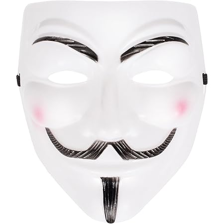 Anonymous Maske Vendetta Halloween Karneval Kostum Anonymus Maske Guy Fawkes Maske Amazon De Bekleidung