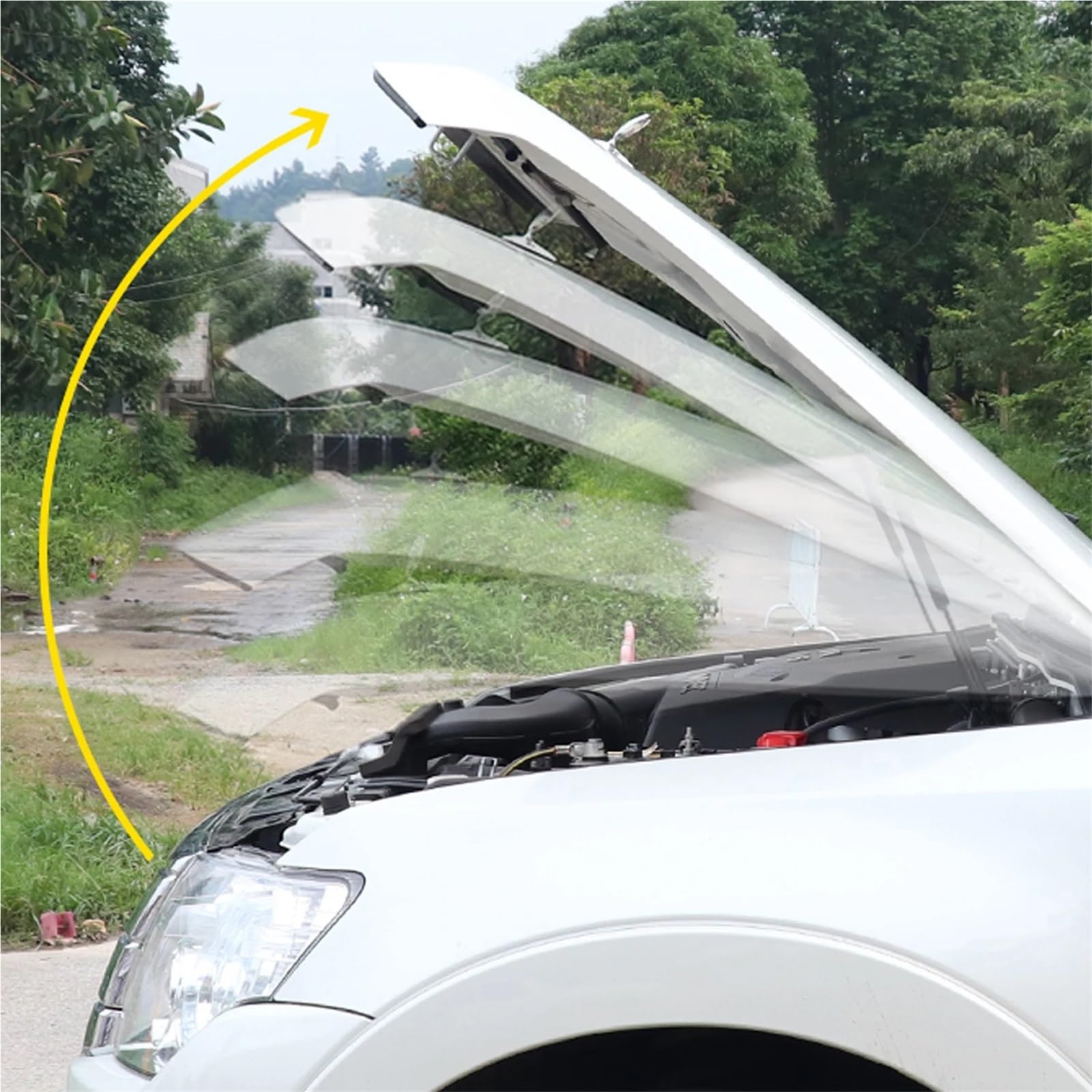 Pasuje do Mitsubishi Pajero V80 V93 V95 V97 V98 2007-2021 Przednia maska ze stali nierdzewnej, amortyzatory podnoszenia maski Gas Struts Springs Boot Struts
