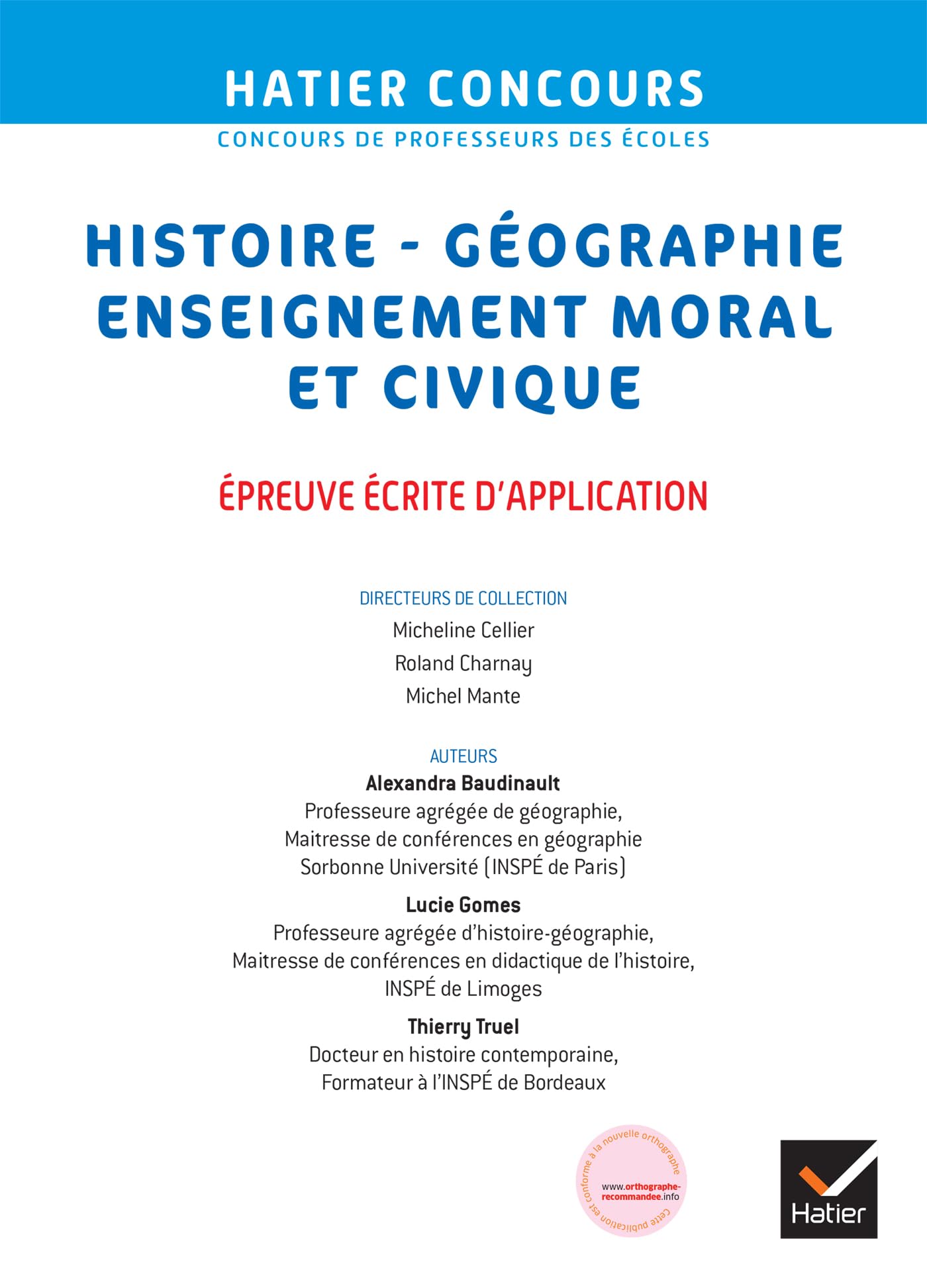 Histoire-Géographie-EMC- CRPE 2026-2027 - Epreuve écrite d'admissibilité - L3 et M2