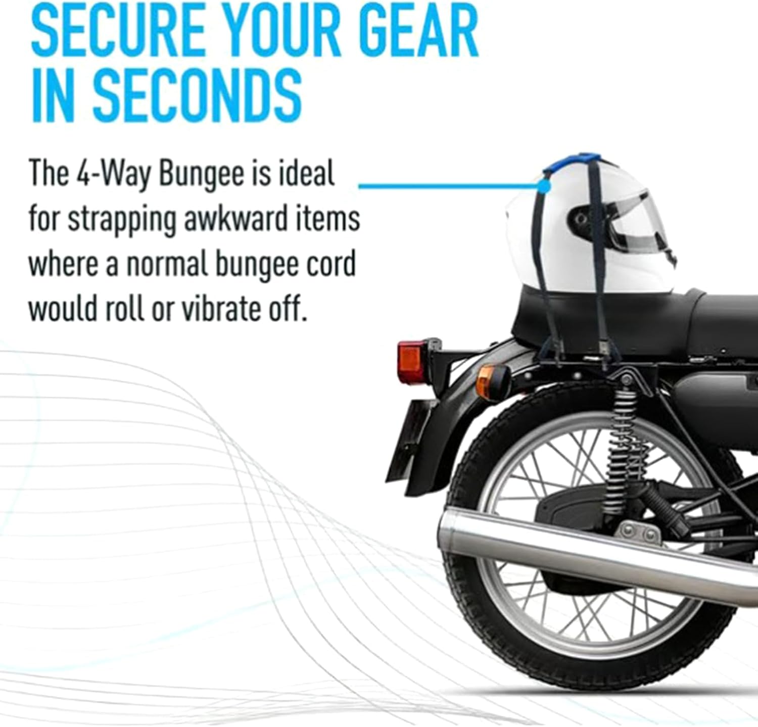 簡単に取り付けられるゴム製のパッドグリップを備えた弾性バンド バイク用バッグ用の高衝撃ABS 過酷な状況でも荷物を安全に固定