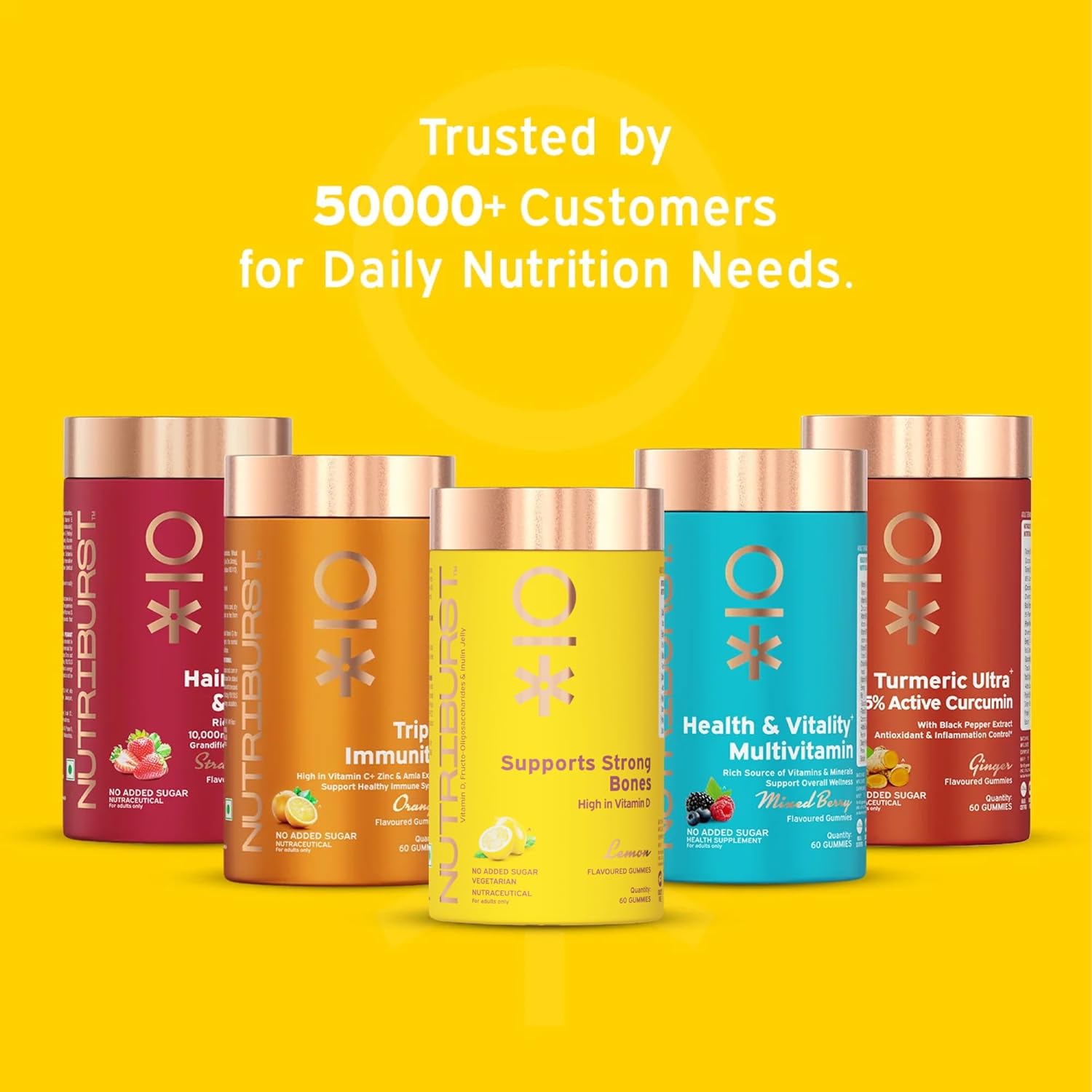 Nutriburst Supports Strong Bones Gummies with Calcium & Vitamin D to Boosts Immunity | No-AddedSugar | Lemon Flavor | 100% Vegetarian | 60 Gummy Nutriburst Supports Strong Bones Gummies with Calcium & Vitamin D to Boosts Immunity | No-AddedSugar | Lemon Flavor | 100% Vegetarian | 60 Gummy