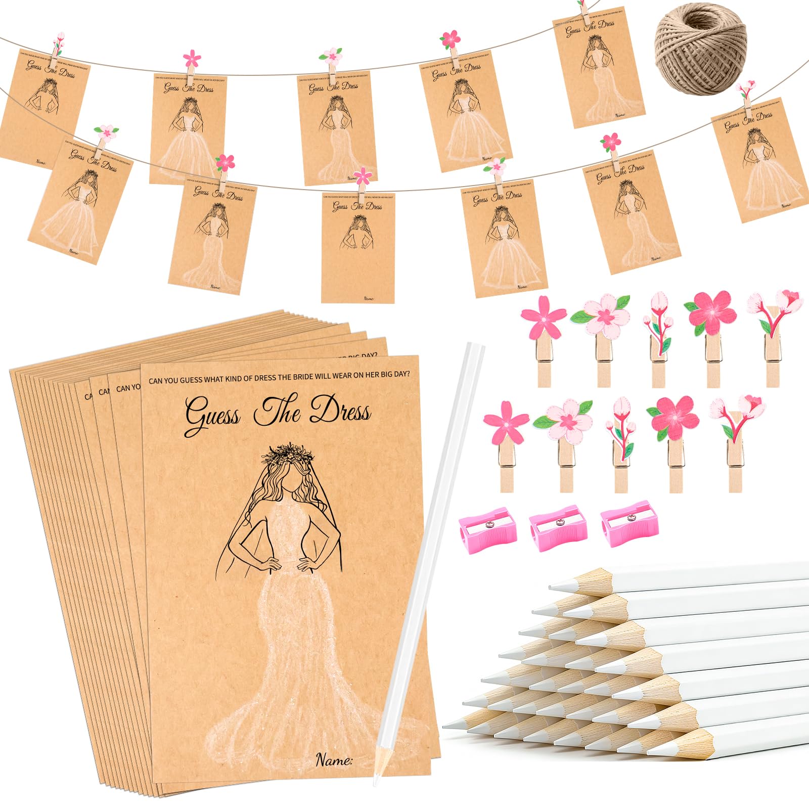 Jeu de mariage Guess the Dress pour animer vos tables de fête