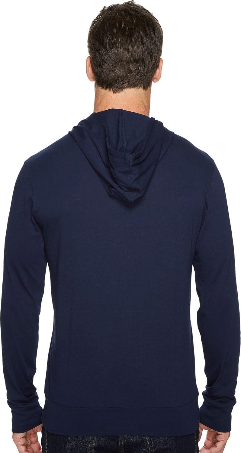 Lacoste Long Sleeve Hoodie Jersey Tee W/Central Pocket, Th9349 Shirt - Image 3