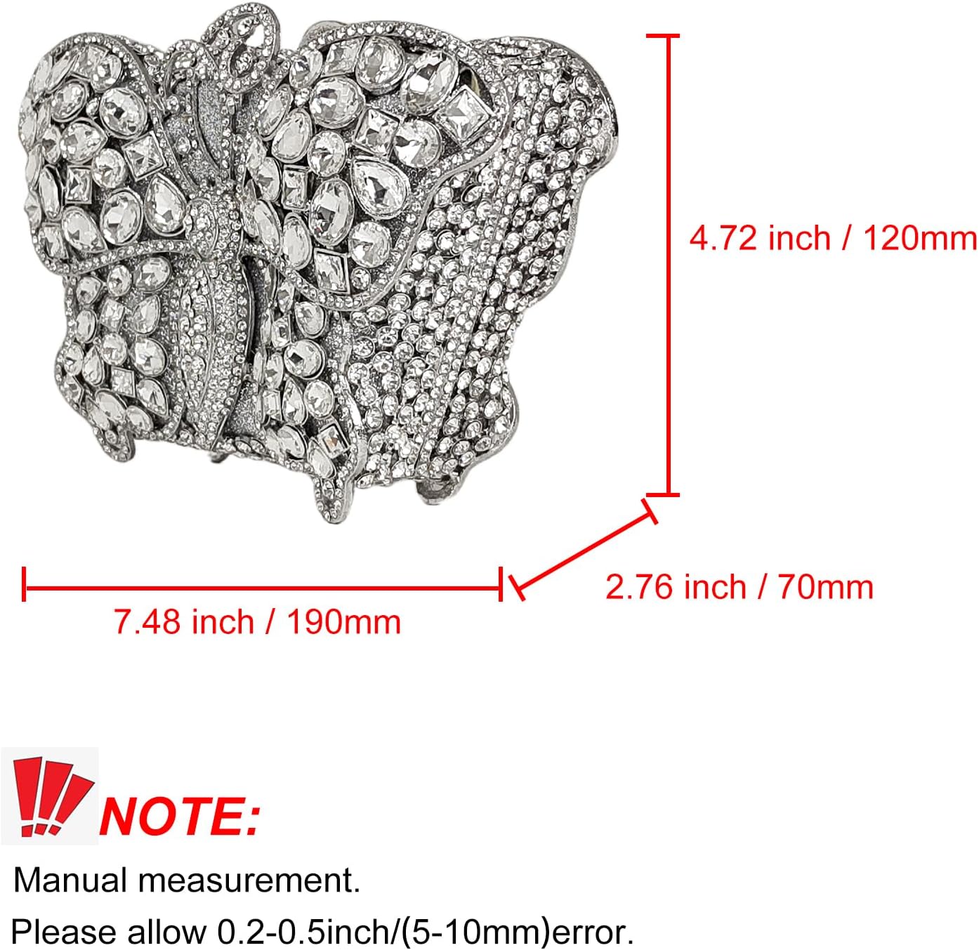Cute Butterfly Evening Bag Bling Rhinestone Purse Animal Crystal Clutch for Wedding Prom Party Handbag