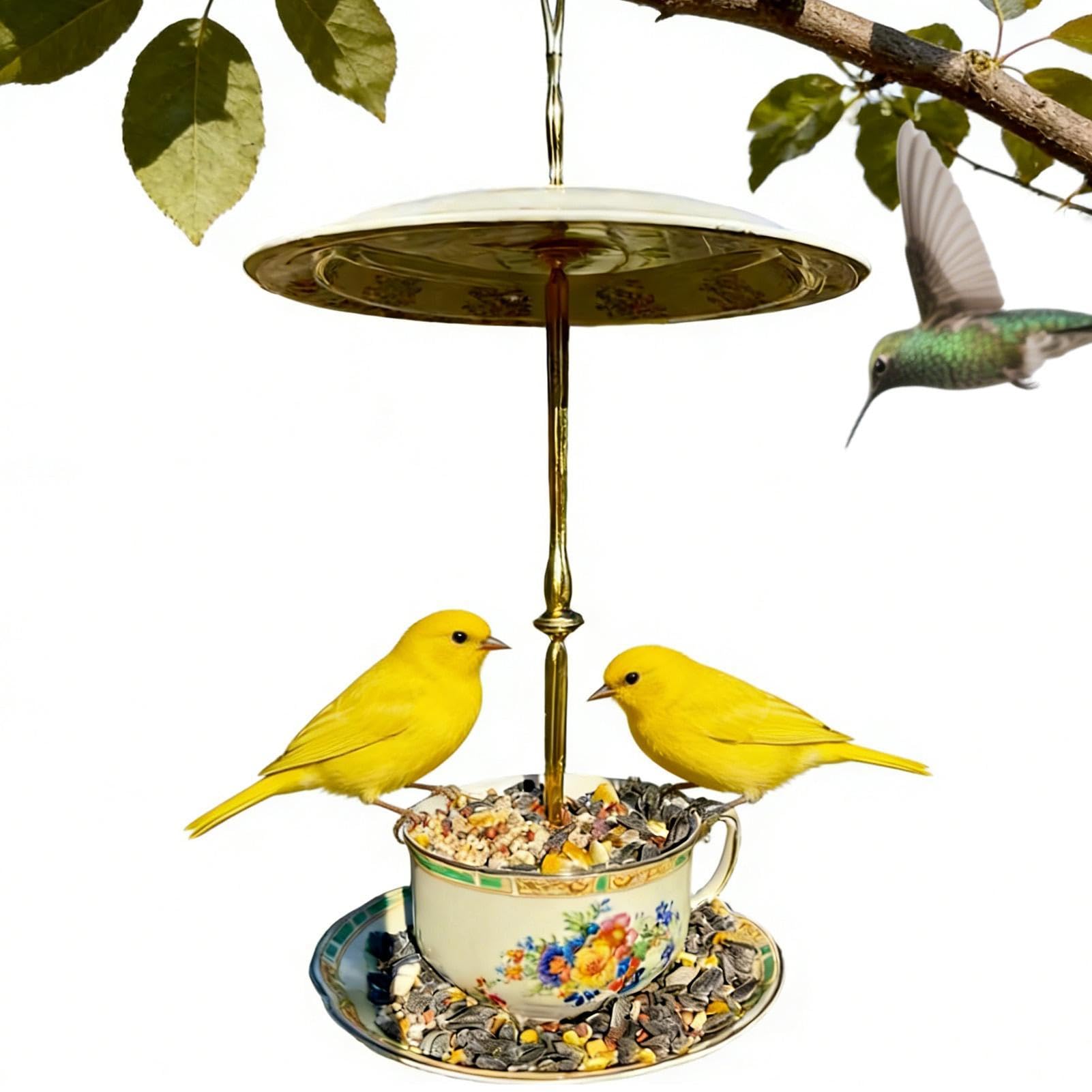 Mangeoires pour oiseaux d'extérieur vintage à suspendre pour jardin