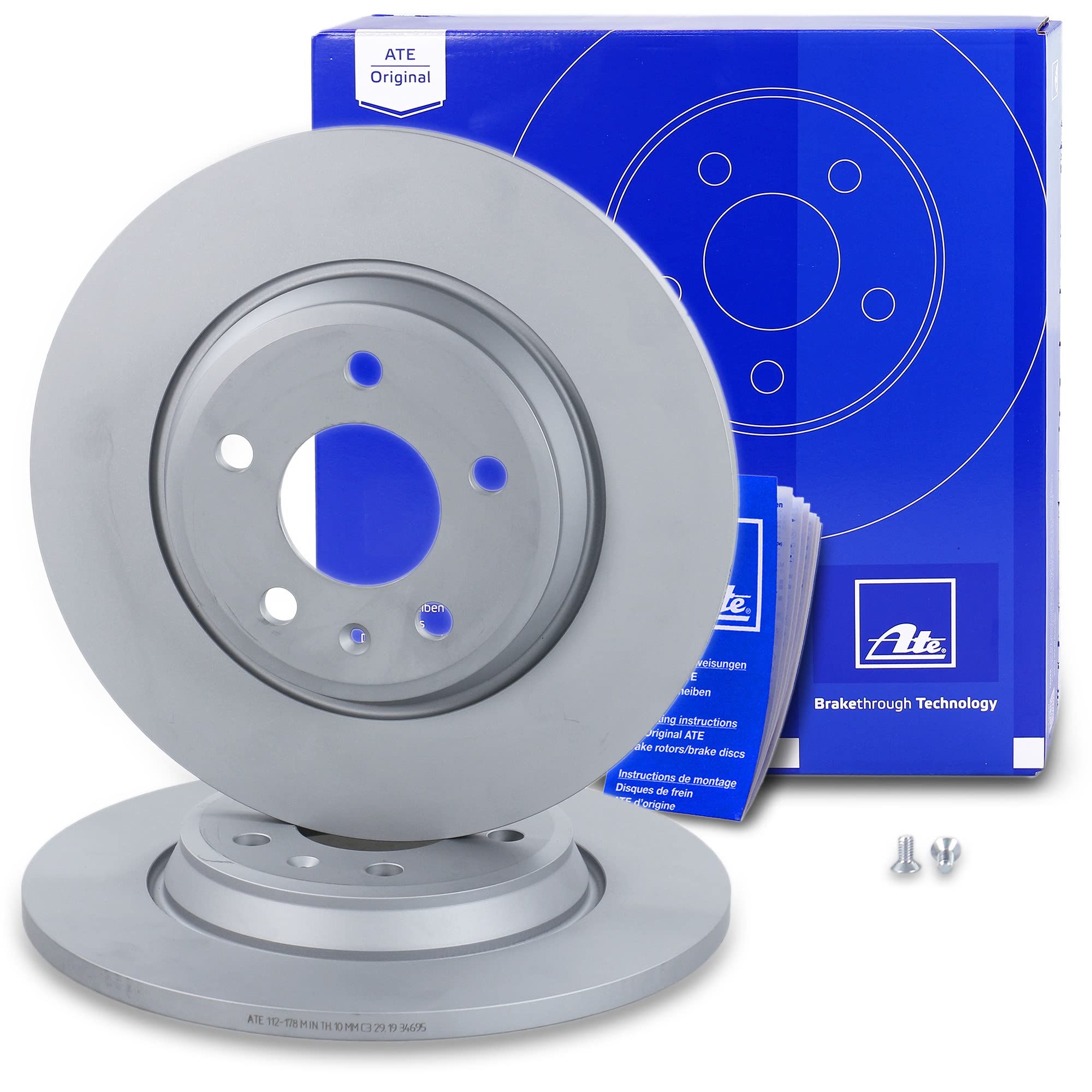 ATE Set freni incl. dischi freno anteriori ¯ 320 mm ventilati + posteriori ¯ 300 mm pieni e pastiglie freno anteriori + posteriori e contatto di usura Compatibile con AUDI Q5 (8RB), Q5 Van (8RB)