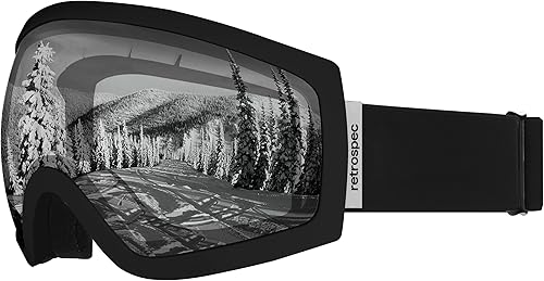 Retrospec Traverse Ski & Snowboard Snow Goggles for Men and Women with Spherical Lens - Anti-Fog and OTG Design
