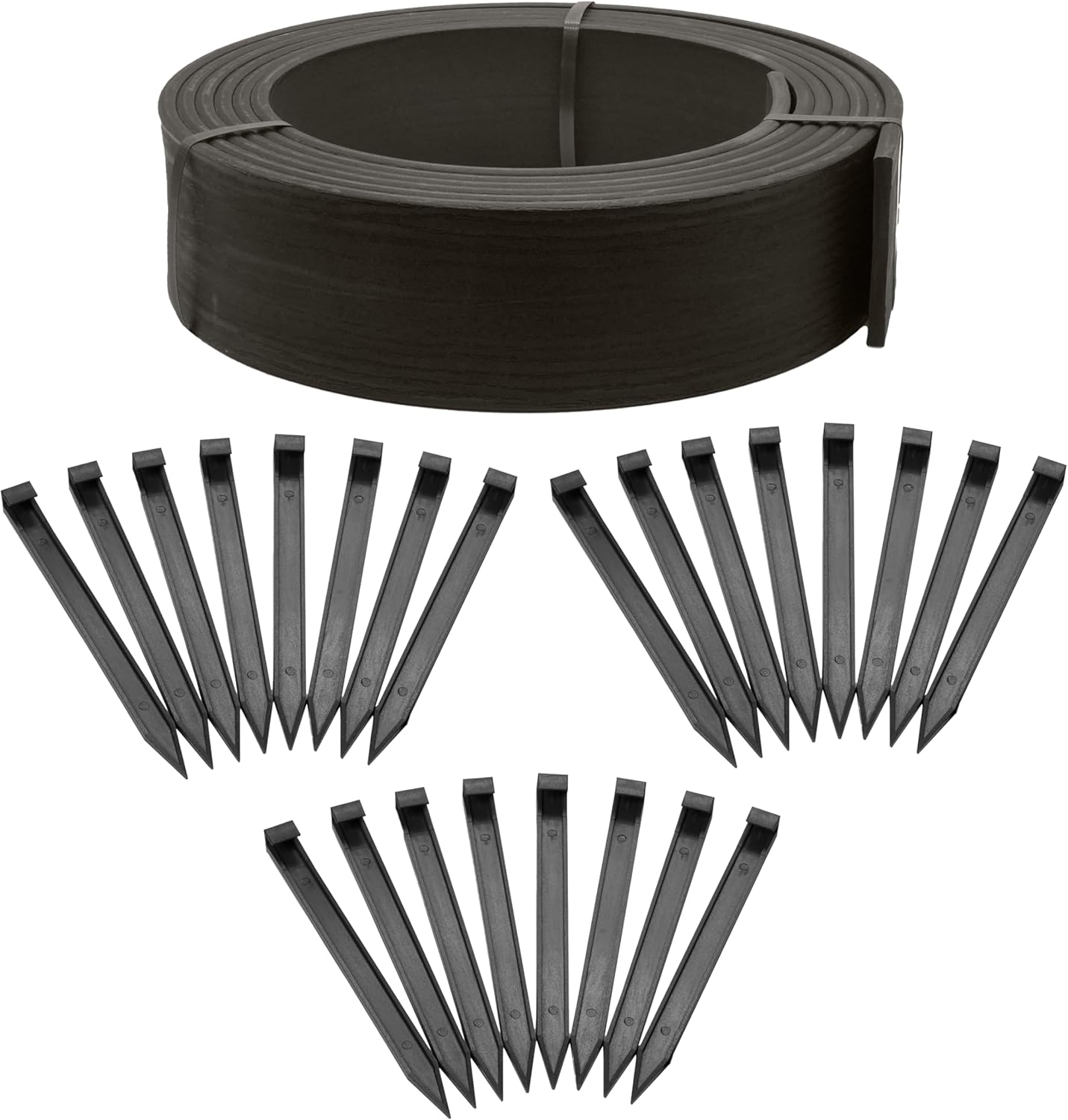 EasyFlex 4-Inch Composite Landscape Edging Kit, 40-Foot, Black