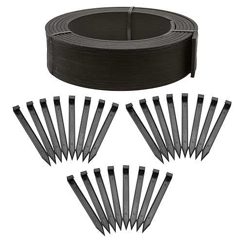 EasyFlex 4-Inch Composite Landscape Edging Kit, 40-Foot, Black