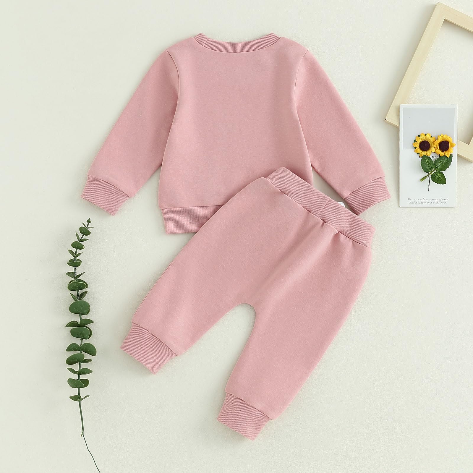 Ropa de bebé para niña, sudadera de manga larga para papá y niña, pantalones deportivos elásticos, traje de otoño e invierno