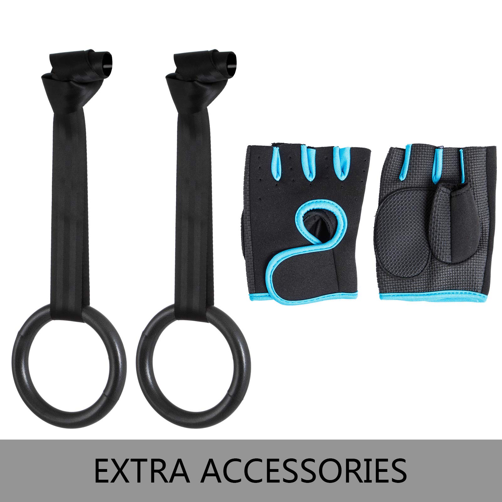 VEVOR Gymnastics Bars for Kids Gymnastics Bar with Flying Rings Gloves