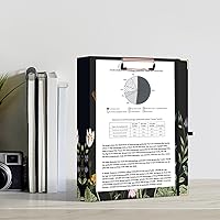 Vista 263 de Ospelelf Mini 3 Ring Binder, 2 Inch, Cute Pink Marble Binder for 5.5" x 8.5" with 5 Tab Dividers, File Folder Labels and Low Profile Clipboards