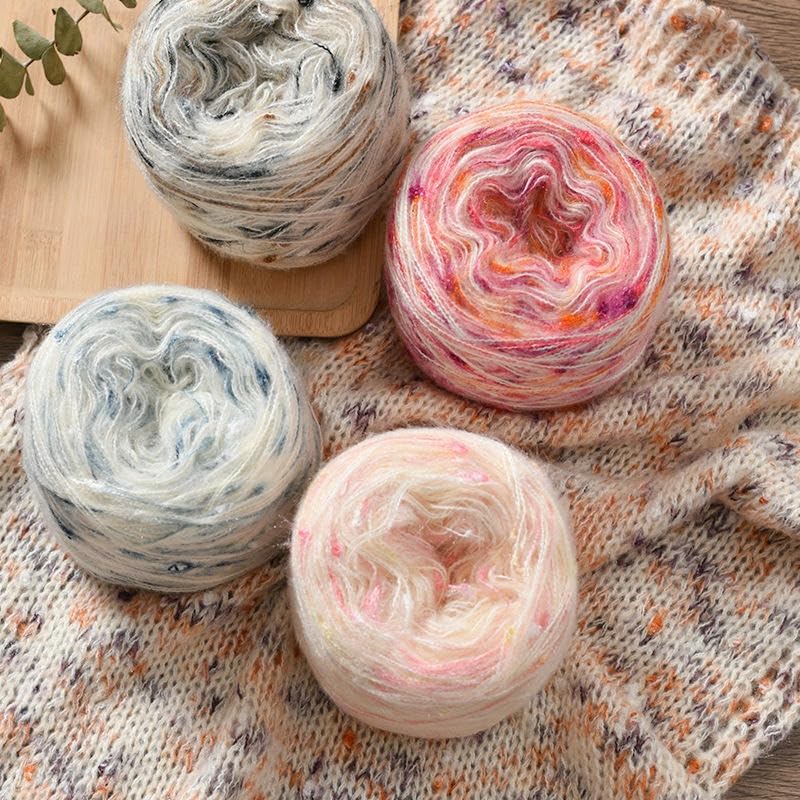 Hilo de mohair para tejer chaquetas caladas y bufandas de invierno 2