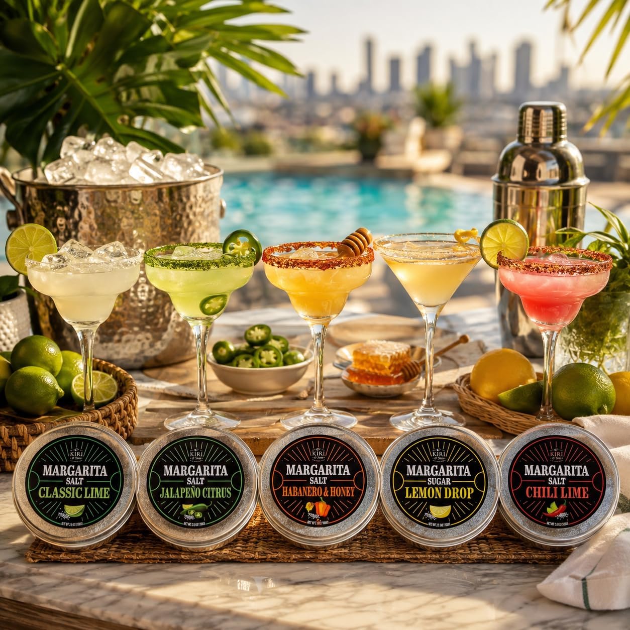Margarita & Cocktail Flavored Salt Rimmer, 5-Pack Gourmet Cocktail Blends image 3