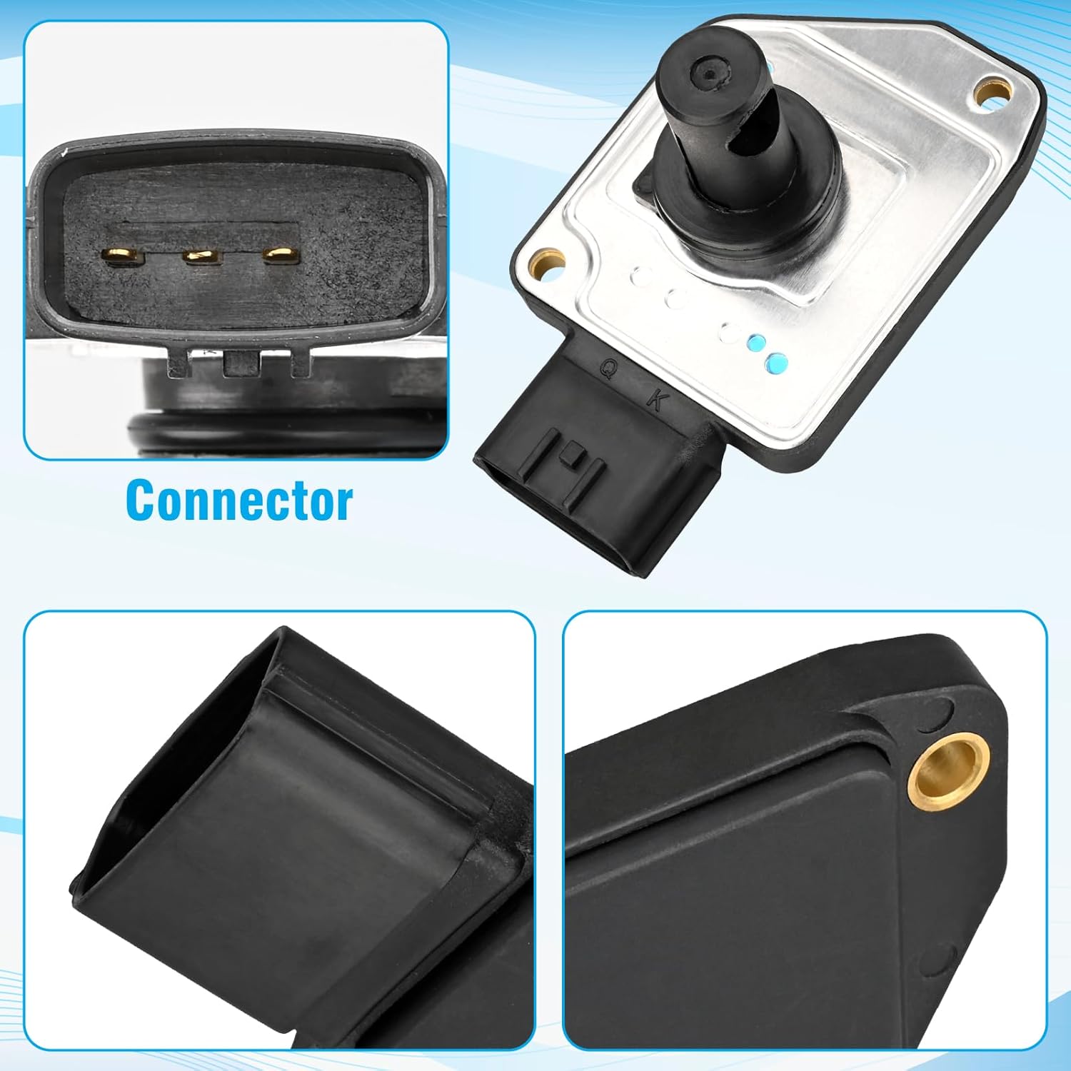 Mass Air Flow Sensor MAF Compatible With Aerio 2002-2003 Esteem 1999-2002 Grand Vitara 1999-2005 Sidekick 1996-1998 Tracker 2001-2004 Vitara 13400-64G00