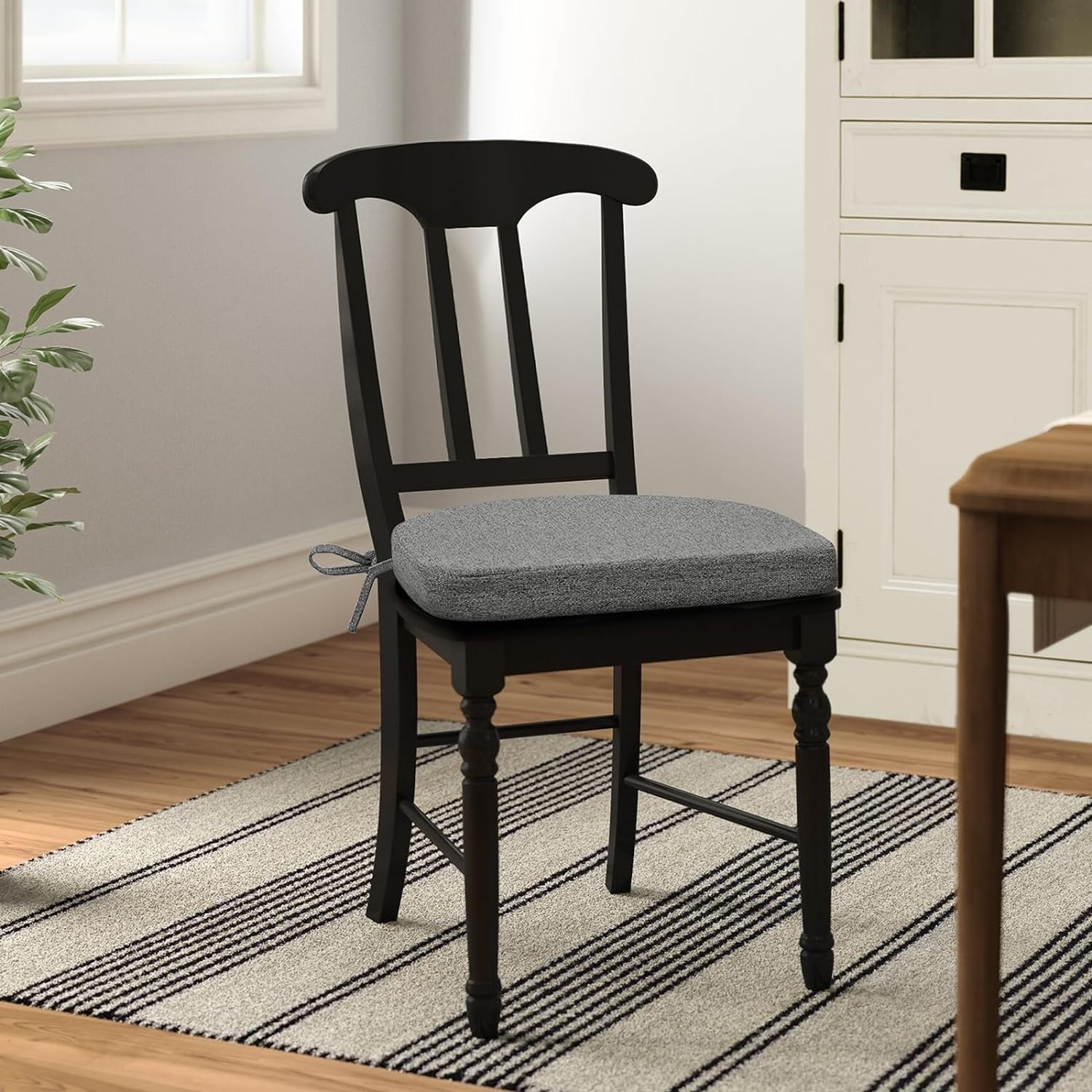 Antypoślizgowa nakładka na krzesło U-S zestaw 2/4/6-40 x 40 / 45 x 45 / 50 x 50 cm podkładki na krzesła z wiązaniami do ogrodu, jadalni, krzesła biurowego - stół i cukiernicza