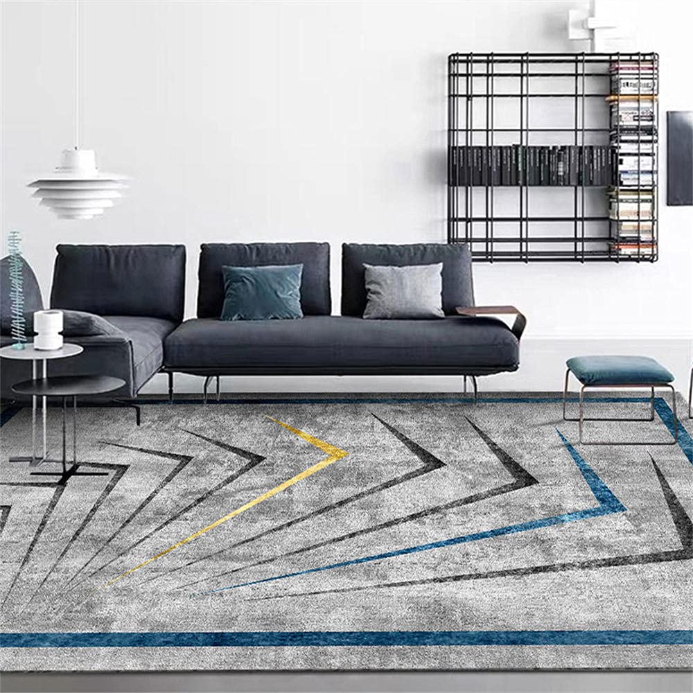 Tapis de salon moderne anti-glisse résistant pour éviter les chutes et décorer avec élégance