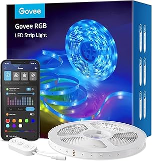 Govee LED Strip 5 Meters, Smart WiFi RGB LED Strip, Compatible with Alexa and Google Assistant, APP Control, Music Mode, M…