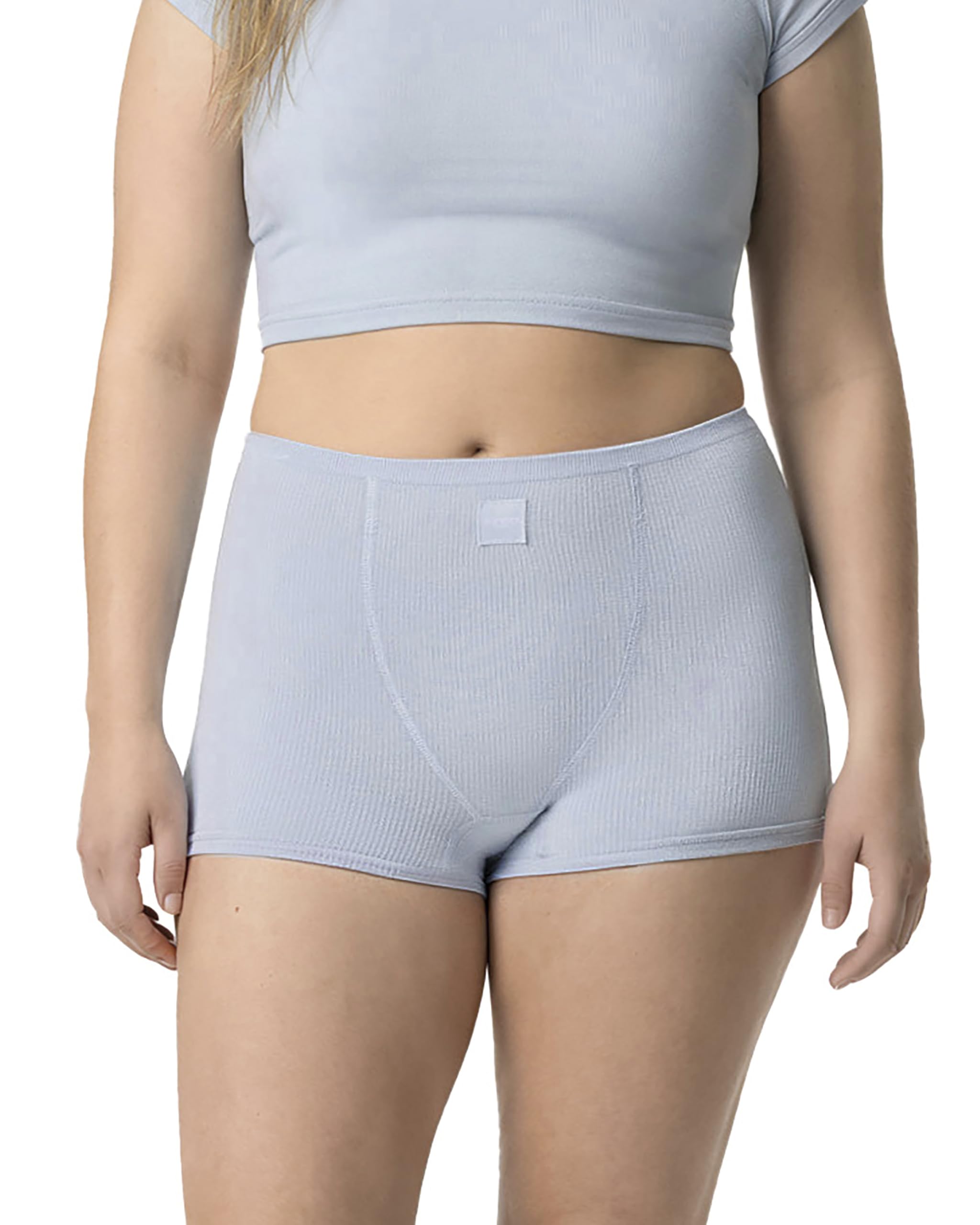 florence by mills Women's Softie Seamless Shortie, Powder Blue, S