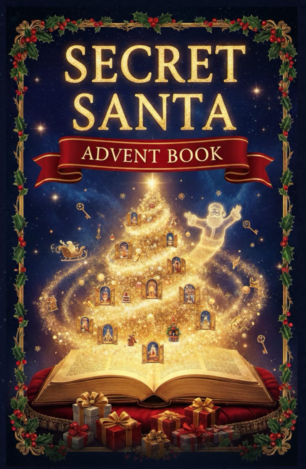 secret Santa advent book: An Advent Calendar of 24 Christmas Stories for the Season — A Heartwarming Journey Through Mystery and Magic