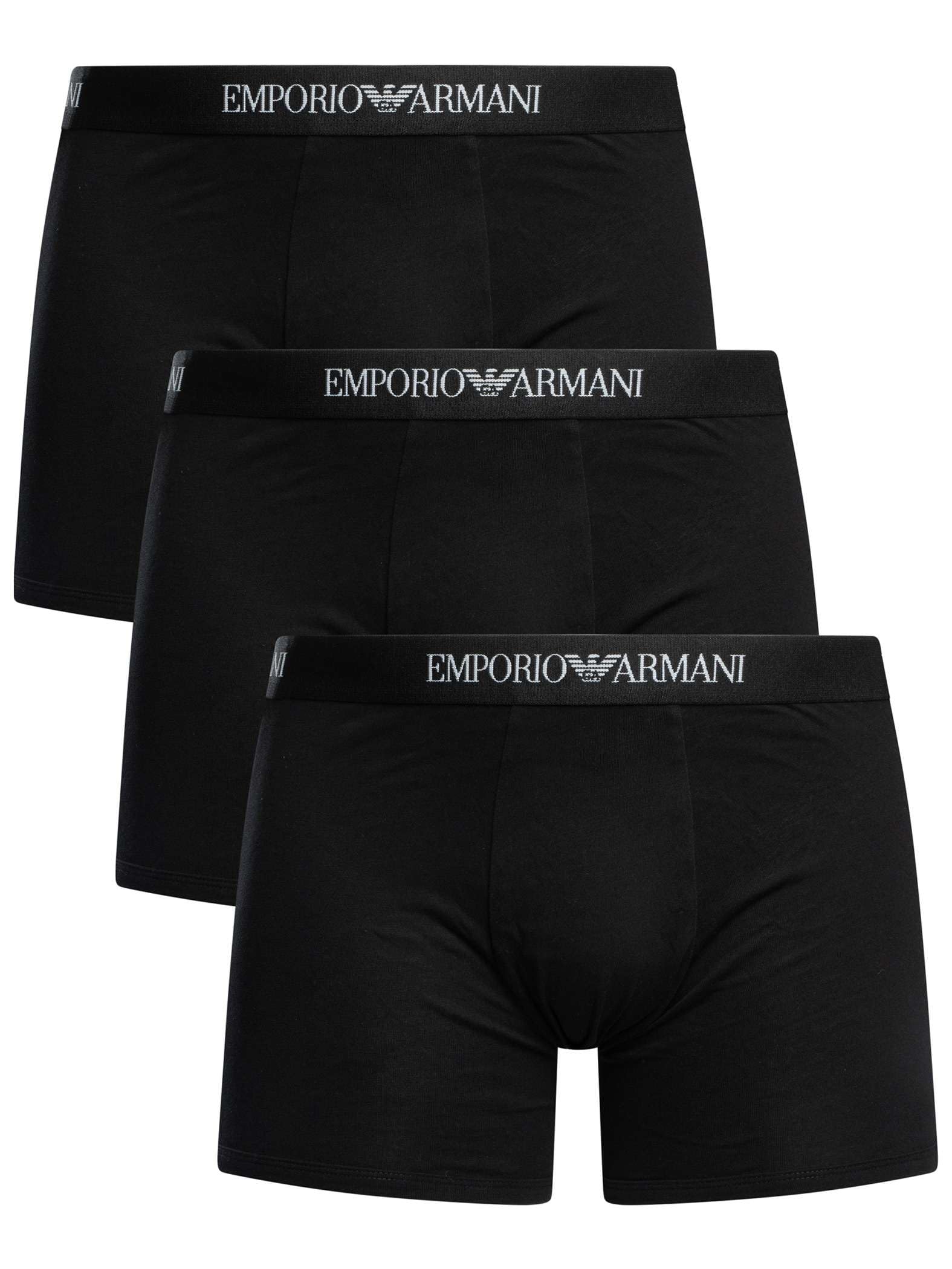 Men's Pure Cotton 3-Pack Boxer Black M