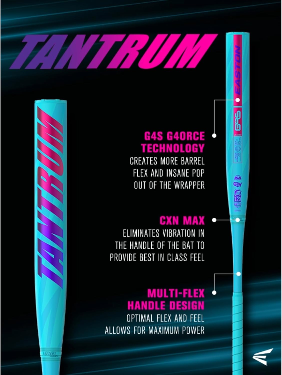 Easton | Tantrum Slowpitch Softball Bat | USSSA | 13" Barrel | Loaded