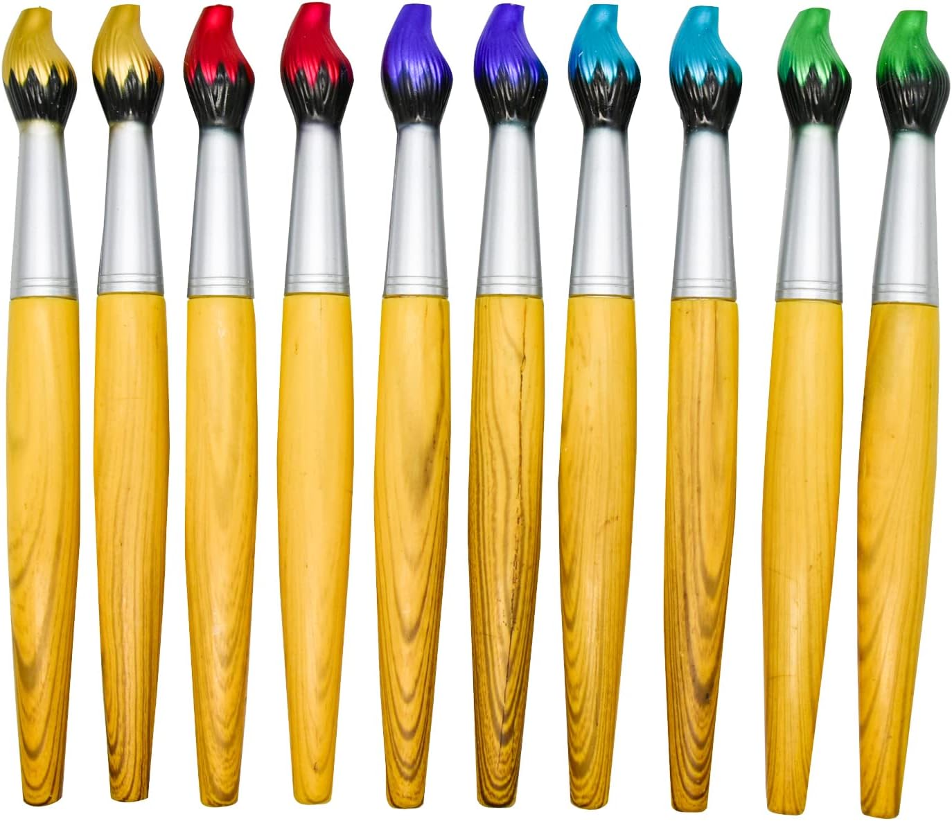 Lopenle 10PCS Bamboo Brush Pens Paintbrush Pen Novelty