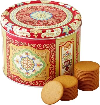 Nyakers Pepparkakor Swedish Ginger Snaps, Vegan Cookies, Dairy-Free Snacks, Gourmet Cookies, Food Gift for, Christmas, Thanksgiving, Packed in Beautiful Tin - 26.45oz Sold by Essential Products