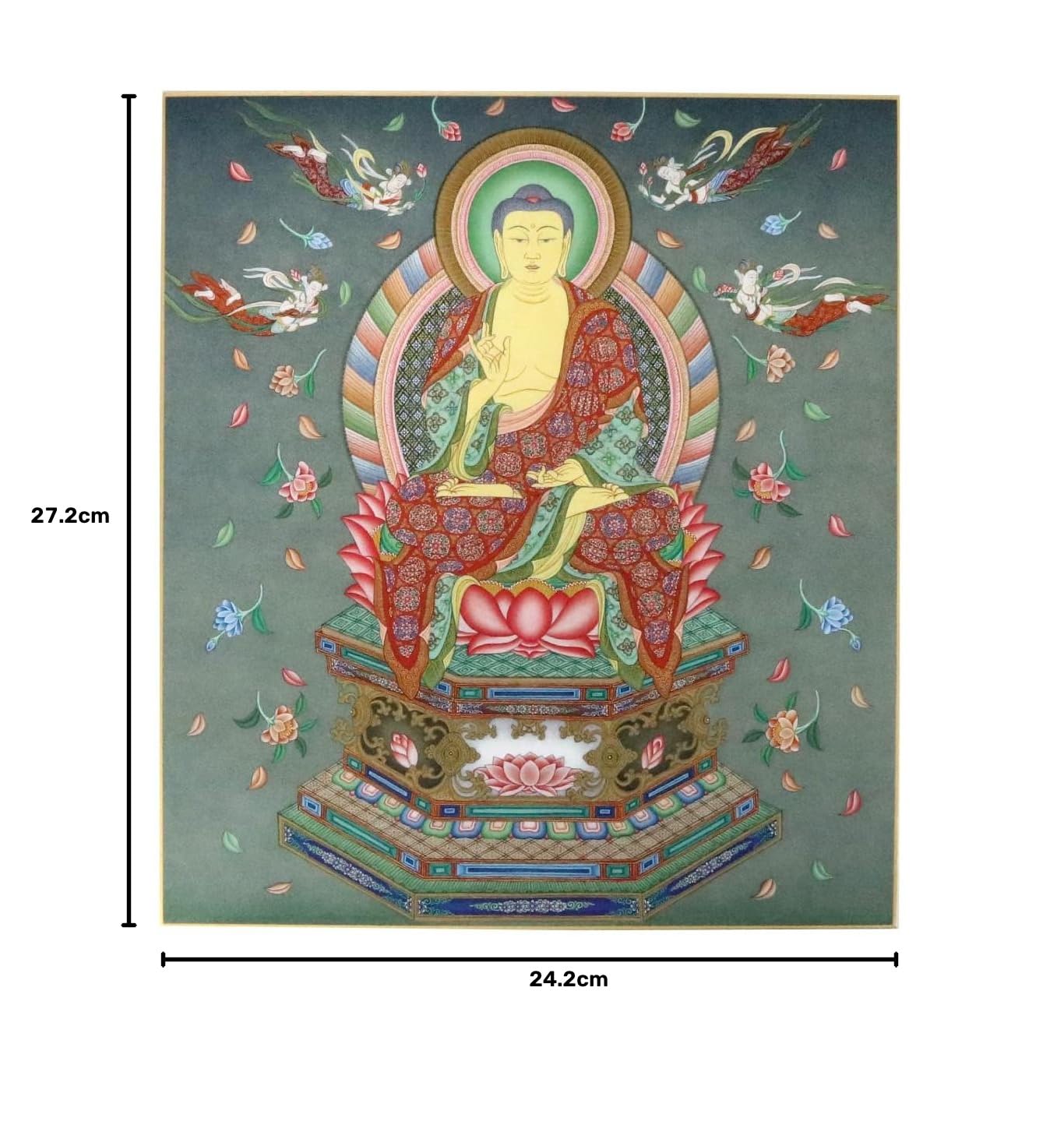 Amazon.co.jp: 仏画色紙 釈迦如来 法徳堂 縦27.2cm×横24.2cm K027