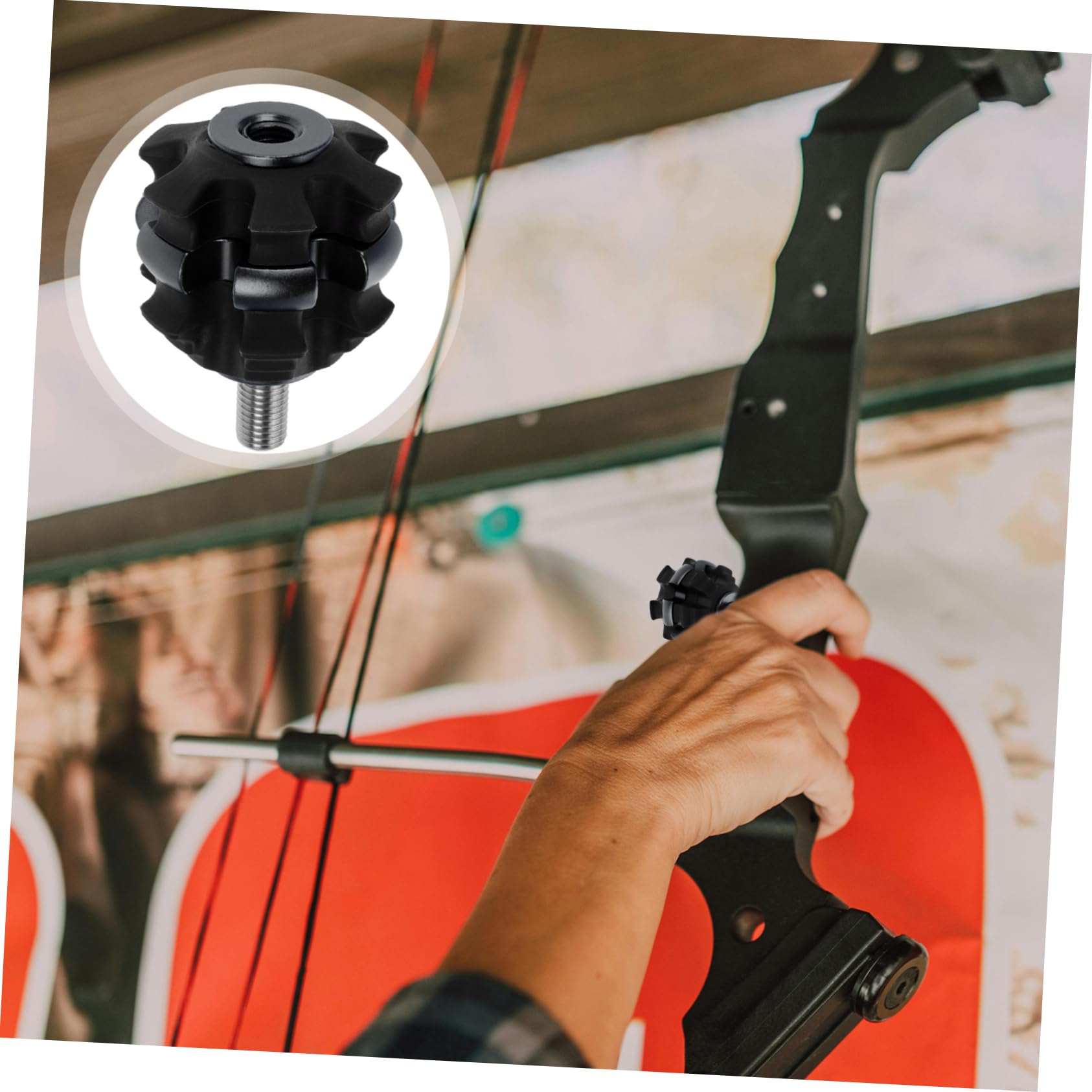 Hemobllo Ammortizzatore per Tiro con L'Arco Stabilitore Archi Schochery Stabilizzatore Antiurto di Prua Sfera di Sostituzione Stabilizzatore di Prua Raccordo di Prua Rosso Lega di Alluminio