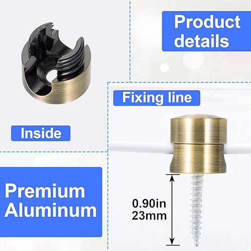 Miniatura 3 de 3 juegos de soportes de cargador para cables, soportes de anclaje de cable ajustables de color cobre antiguo, clips de cable de metal adhesivo,