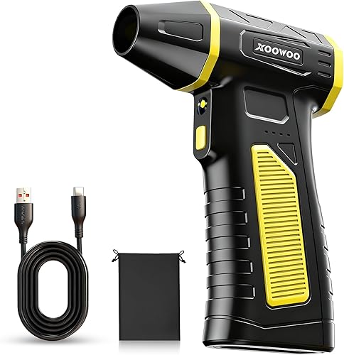 Plumero eléctrico de aire comprimido sin cable: mini soplador actualizado 2026 con presión de viento de 10.93 oz de presión de viento ajustable de 5