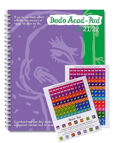 Dodo Acad-Pad 2021-2022 Mid Year Desk Diary, Academic Year, Week to View: A mid-year diary-doodle-memo-message-engagement-calendar-organiser-planner book for students, teachers &amp; scholars
