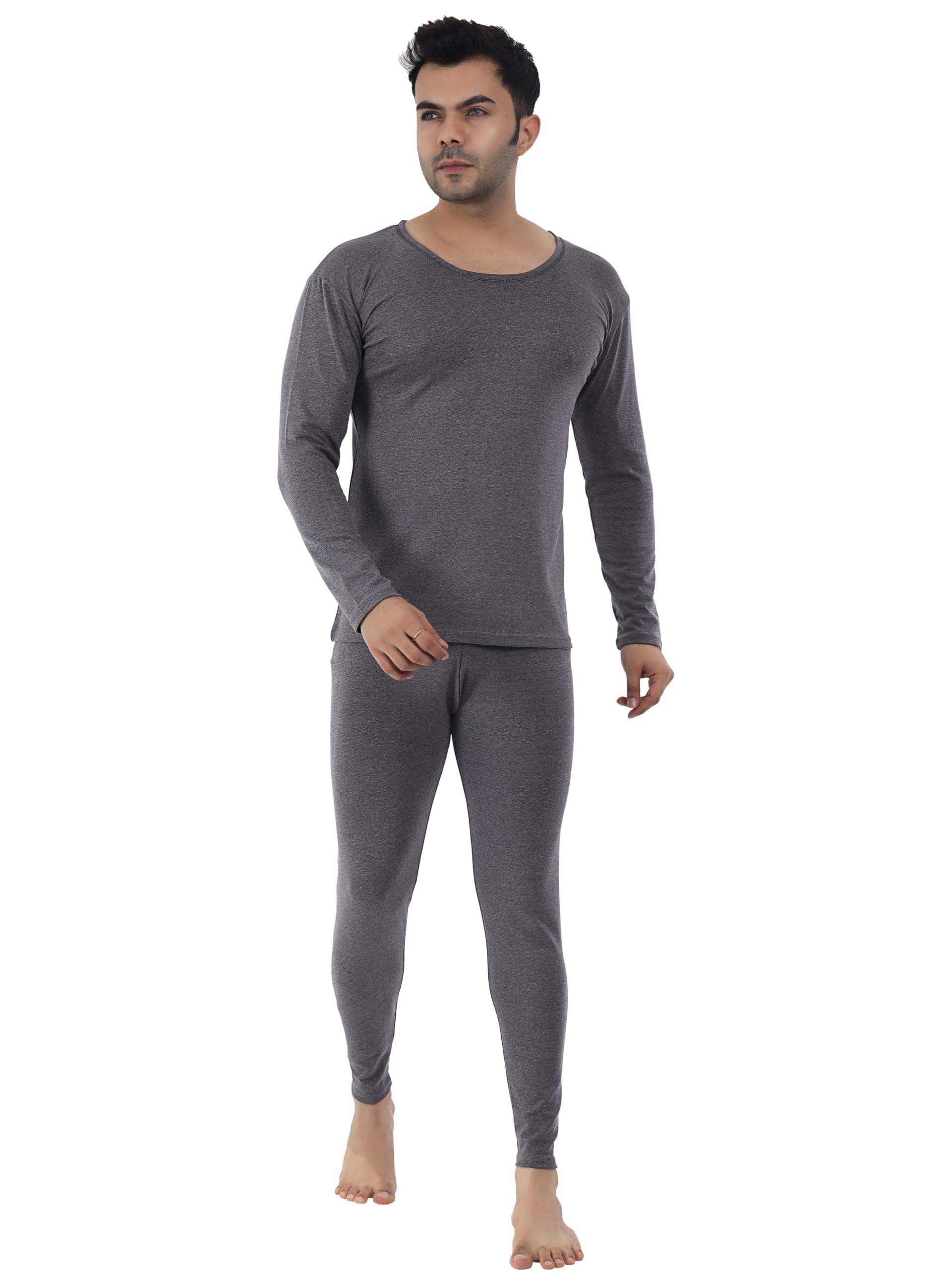 Men's Polycotton Lycra Full Sleeve Round Neck Thermal Top-Pyjama| (Pack of 1)-image-49
