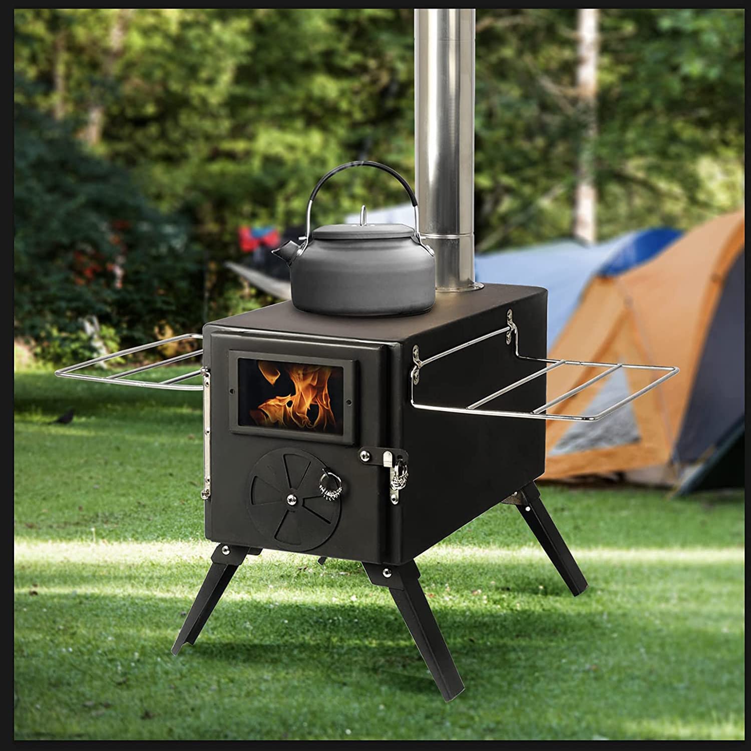 Outdoor Ultralight Wood Stove, Multi-Purpose Camping Tent Stove with Glass  Window, Heating Stove, Outdoor Survival : Amazon.de: Everything Else