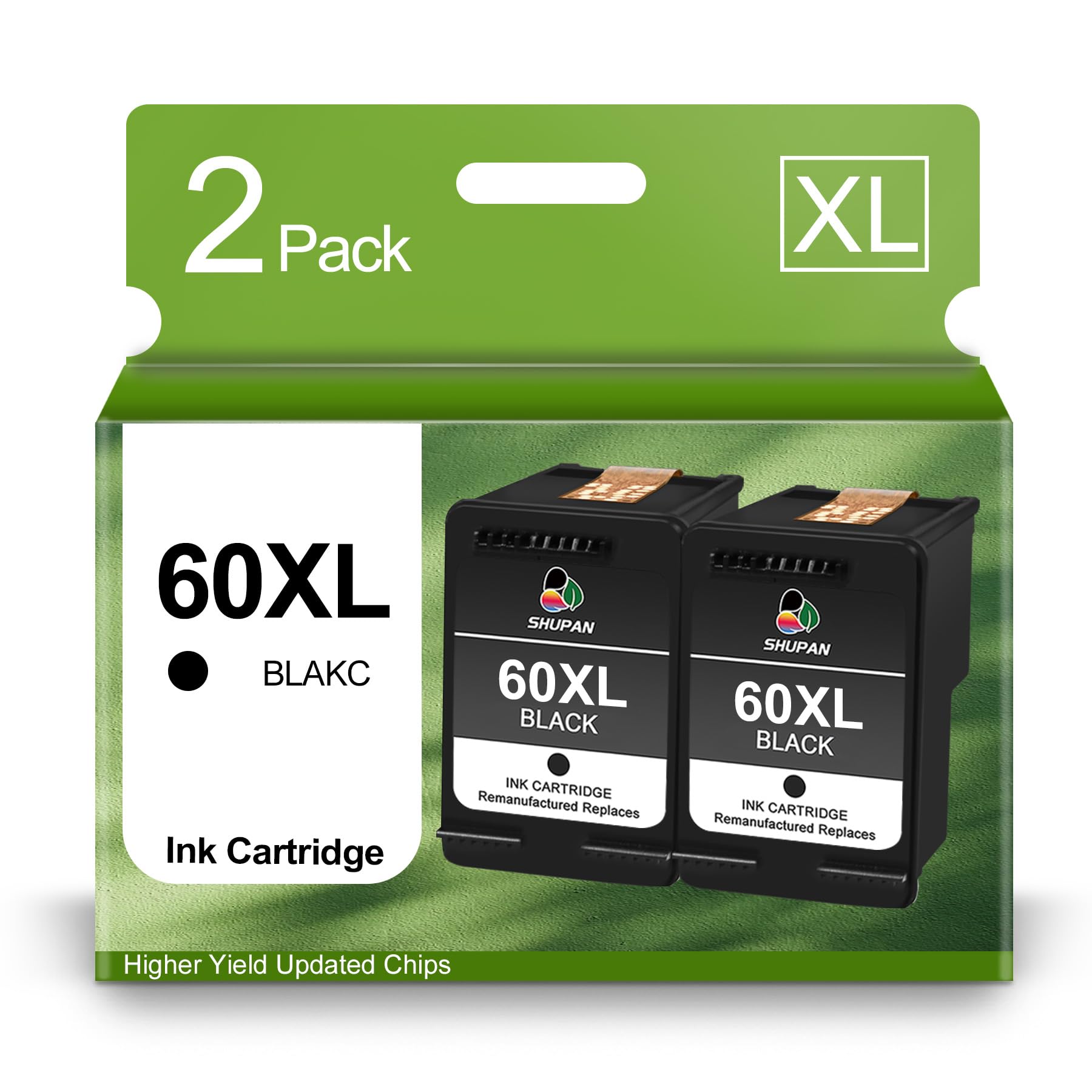 Cartuchos de tinta preta 60XL de substituição para HP 60 60XL