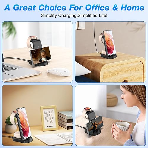 Miniatura 6 de Estación de carga inalámbrica para Samsung, cargador de reloj inalámbrico Android de viaje compatible con Samsung Galaxy S24S23+S22Z Flip 54 Fold