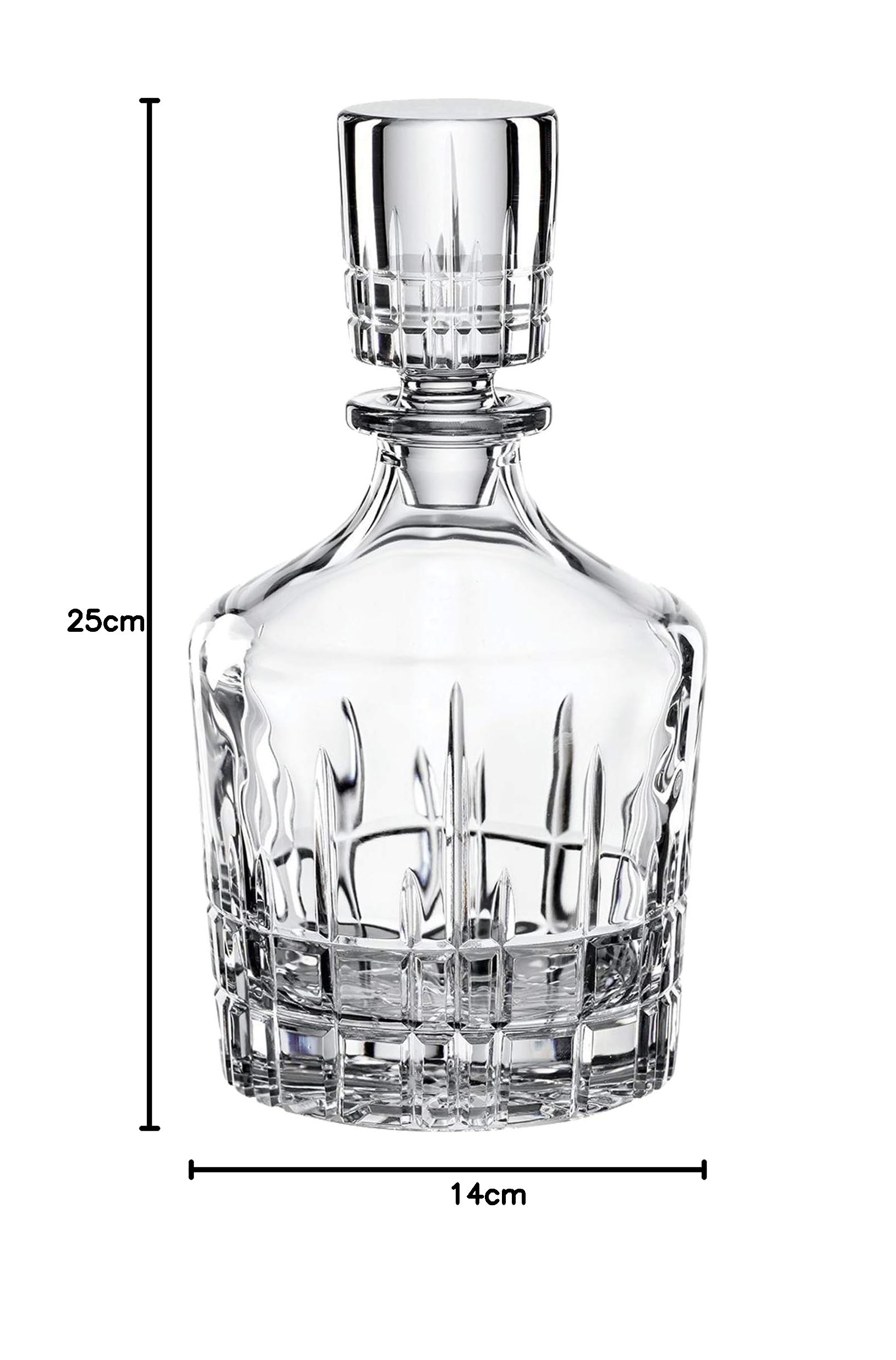 Spiegelau & Nachtmann Perfect Serve 4500198 - Juego de vasos de whisky, 3 piezas, decantador y dos vasos de cristal | Jarra de cristal con 2 vasos de whisky