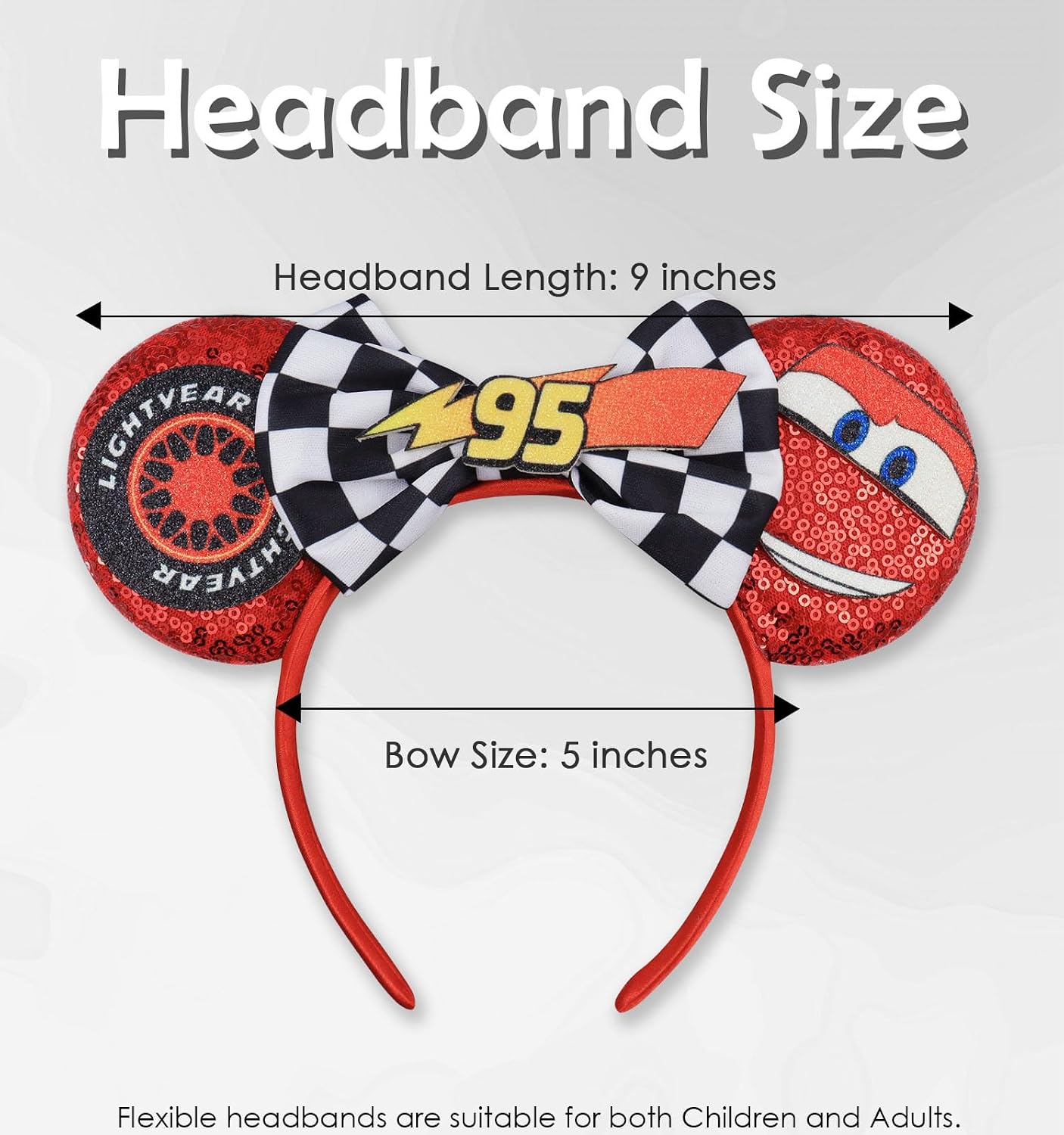 Mouse Ears Headband, Car Ear Headbands for Boys Birthday Party - Car Ear Headband