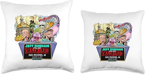 Miniatura 3 de JEFF DUNHAM Des Moines, IA (2023) - Almohada de 18 x 18 pulgadas, multicolor