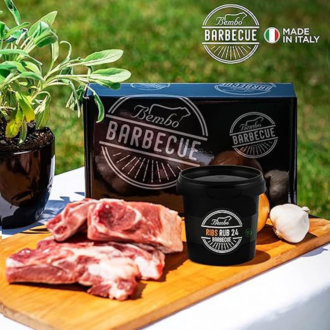 Rub BBQ Ribs 24 Bembo – 500 g - Mélange d’Épices pour Travers de Porc – Marinade Sèche Barbecue – Idéal Grill et Fumage – Made in Italy