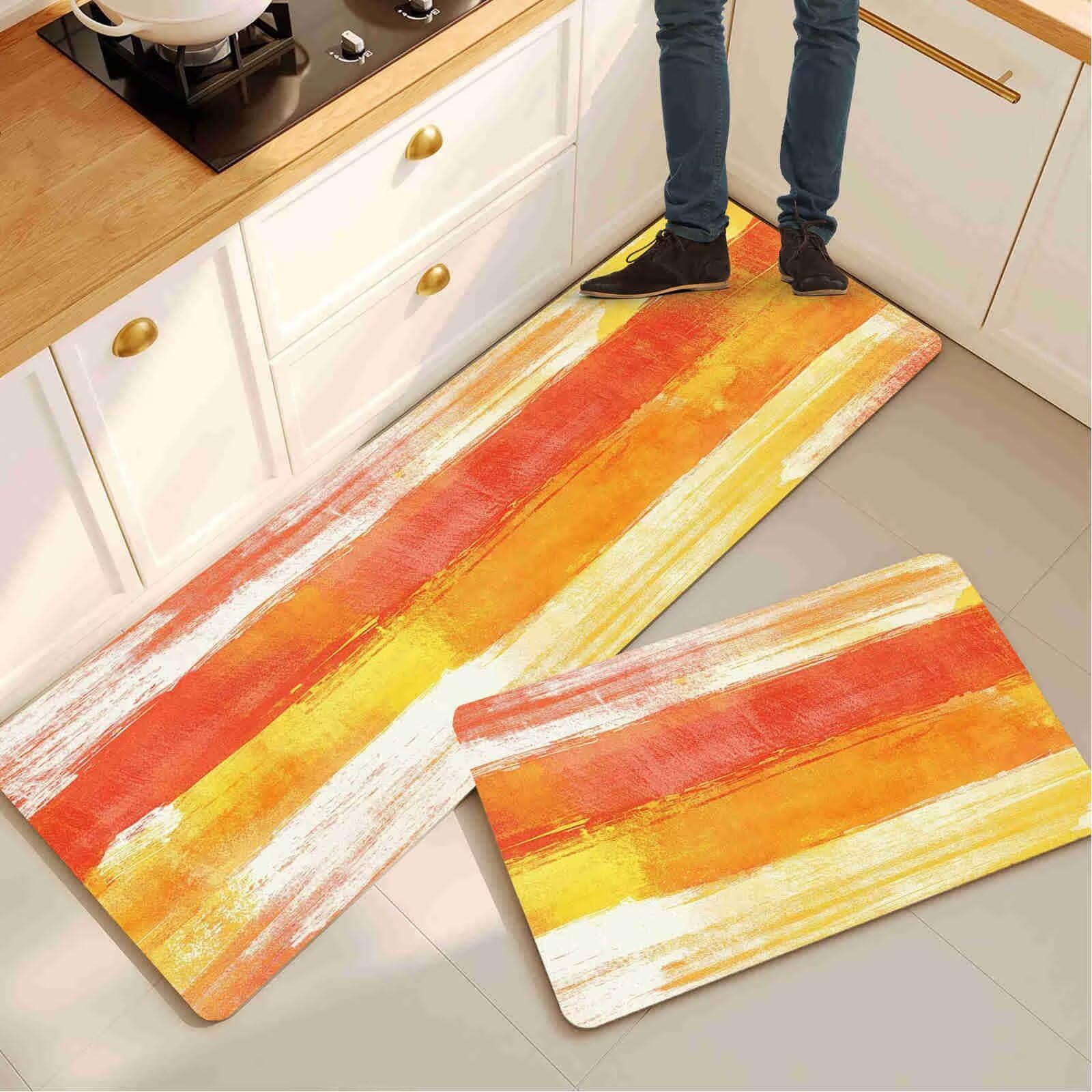 Alfombra de cocina para piso lavable juego de alfombrillas para pasillo moderno